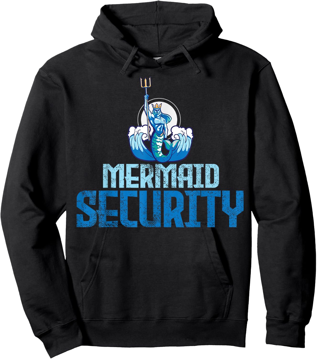 Mermaid Security Trident Gift Hoodie - Hoodie | Black