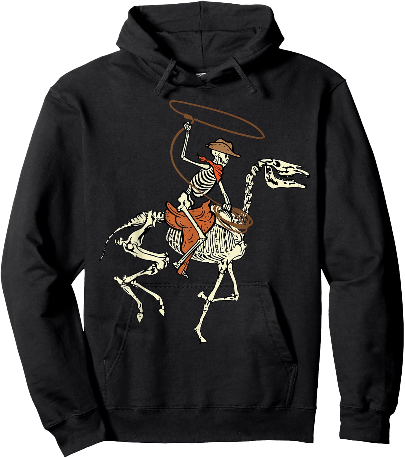 Halloween Cowboy Horse Skeleton Costume Men Boys Kids Women Hoodie - Hoodie | Black