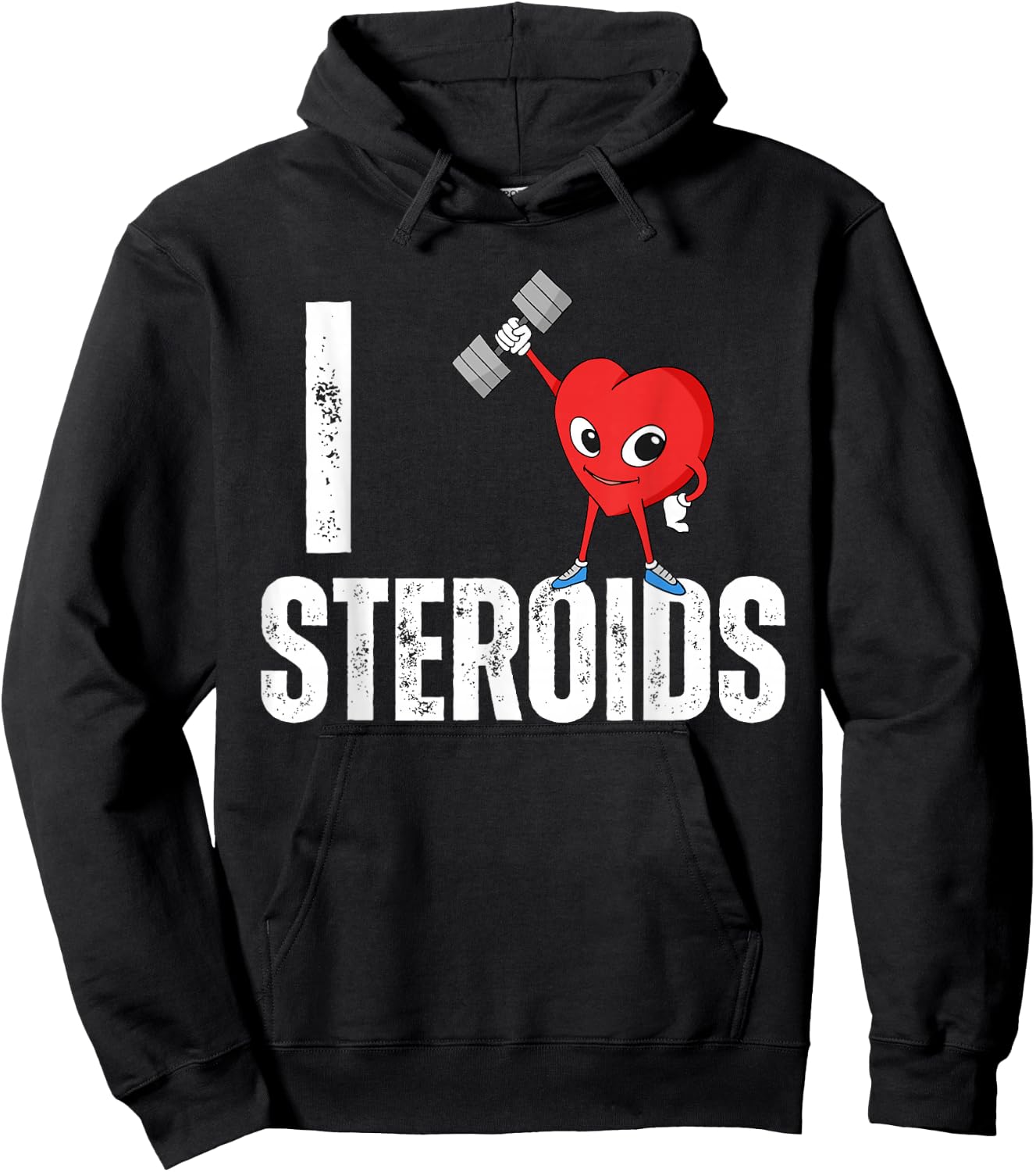 I Love Steroids Gifts for Bodybuilders Men I Heart Steroids Hoodie - Hoodie | Black