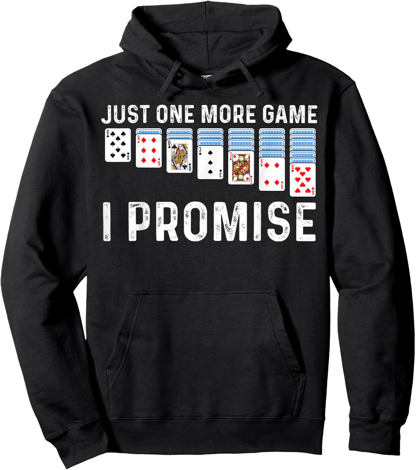 Solitaire Gift Women Card Game Player Solitaire Game Hoodie - Hoodie | Black