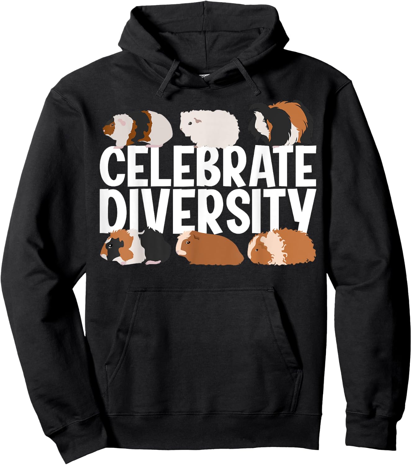 Funny Celebrate Diversity Cute Guinea Pig Gift Women Hoodie - Hoodie | Black
