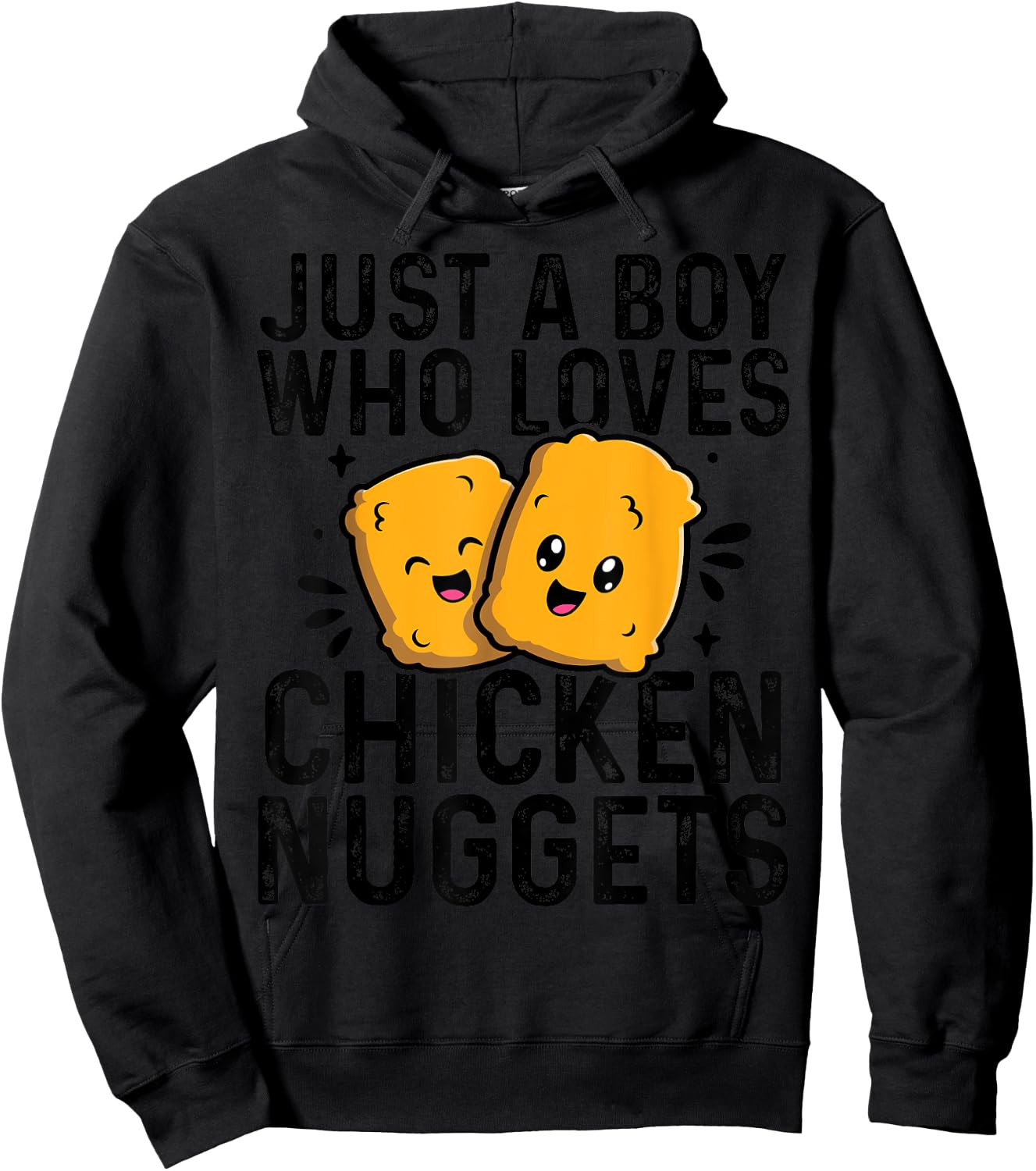 Chicken Nuggets Kids Just A Boy Who Loves Chicken Nuggets Hoodie - Hoodie | Black