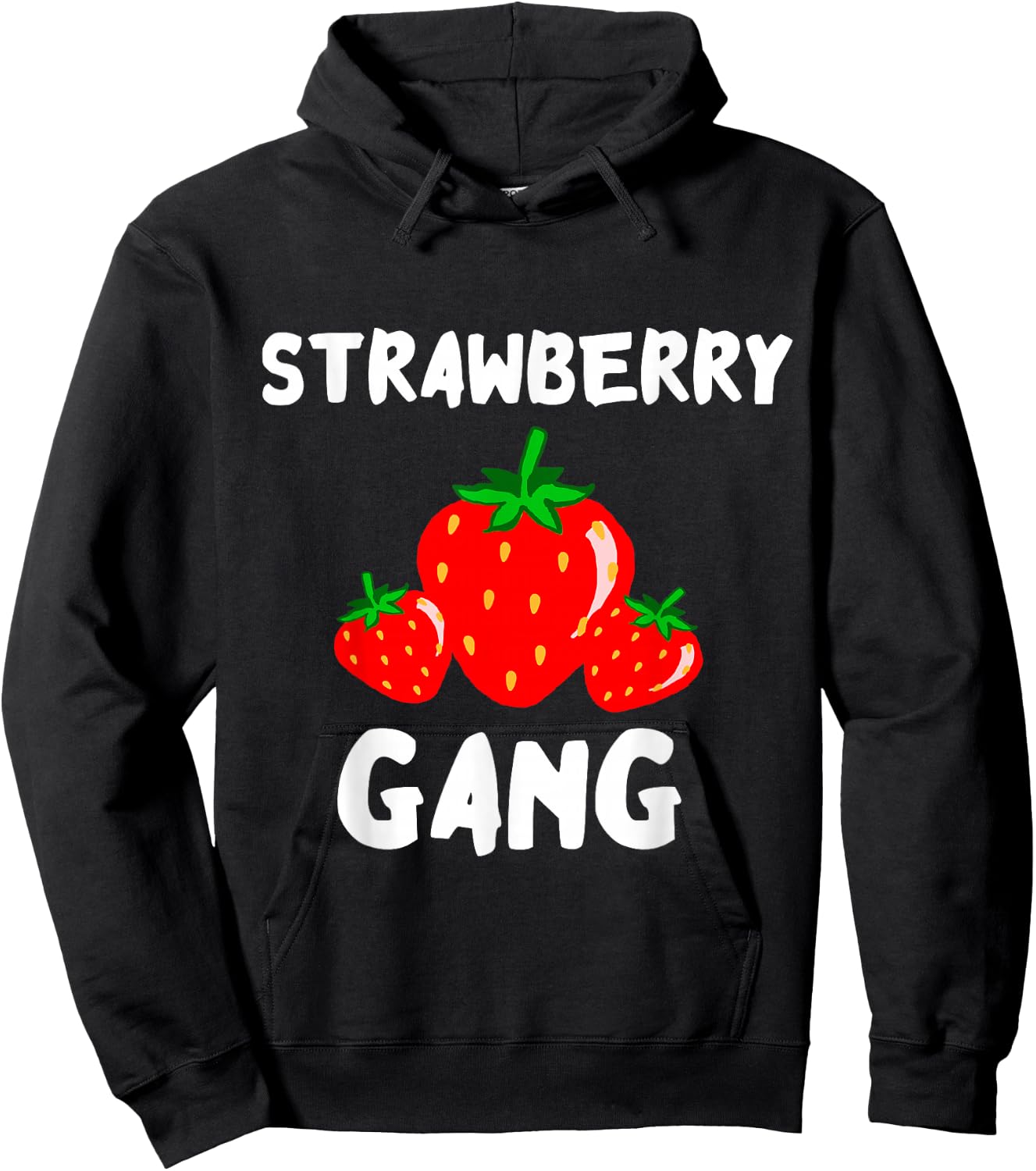 Strawberry Gang Sweet Summer Fruits Strawberry Picker Team Hoodie - Hoodie | Black