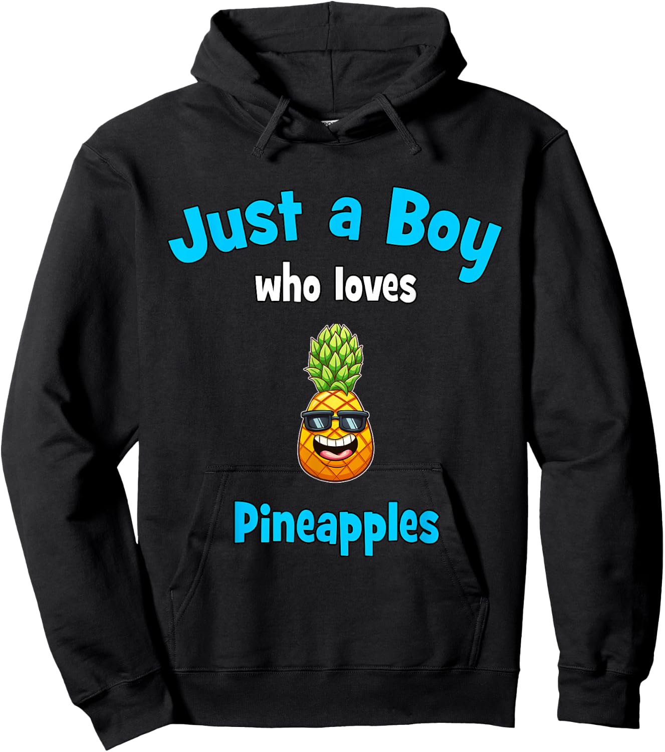 Pineapple Shirt for Boys | Kids Pineapple Hoodie - Hoodie | Black