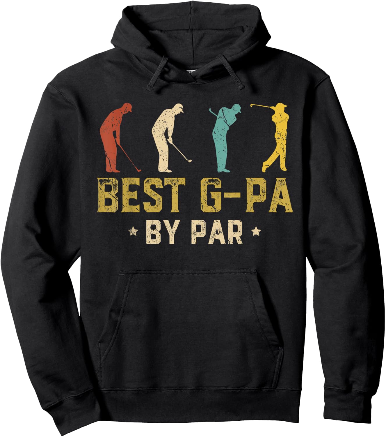 Funny Best G-Pa By Par Father's Day Gifts Golf Hoodie - Hoodie | Black