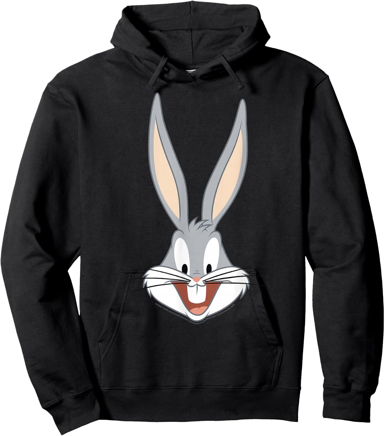 Looney Tunes Bug Bunny Big Face Hoodie - Hoodie | Black