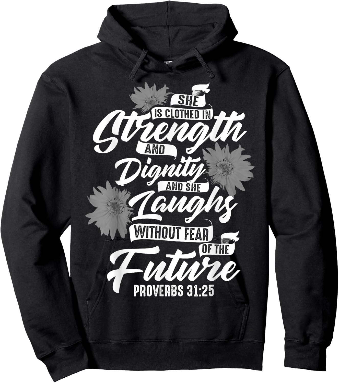 Cute Christian Sunflower Gift | Best Religious Women Moms Hoodie - Hoodie | Black