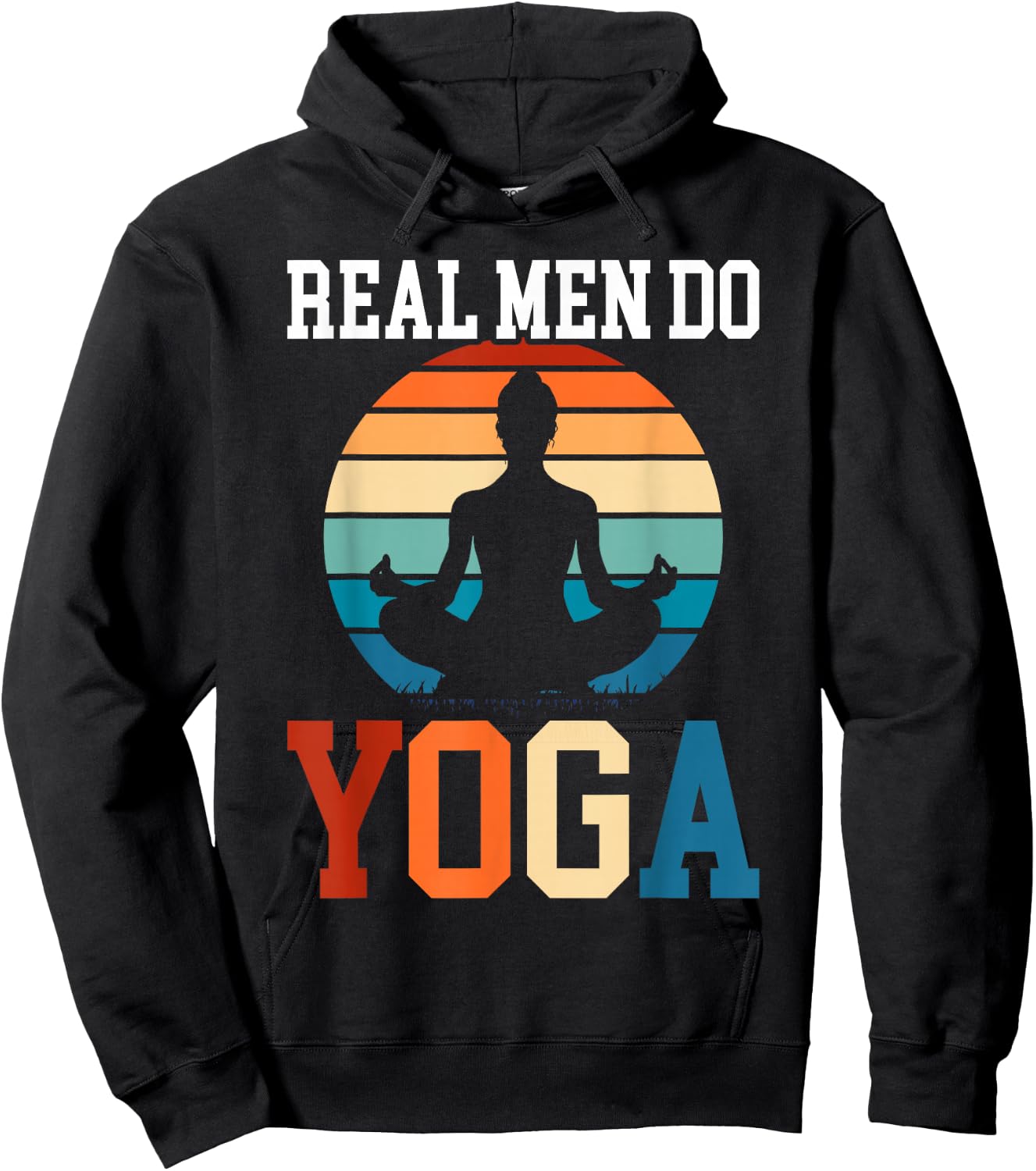 Funny Yoga Design Boys Yoga Pose Meditation Lovers Hoodie - Hoodie | Black