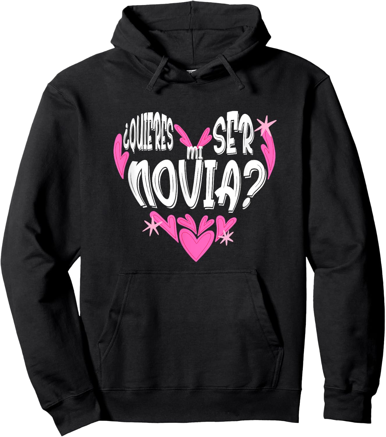Quieres ser mi novia Valentines San Valentin Dia Amor Hoodie - Hoodie | Black