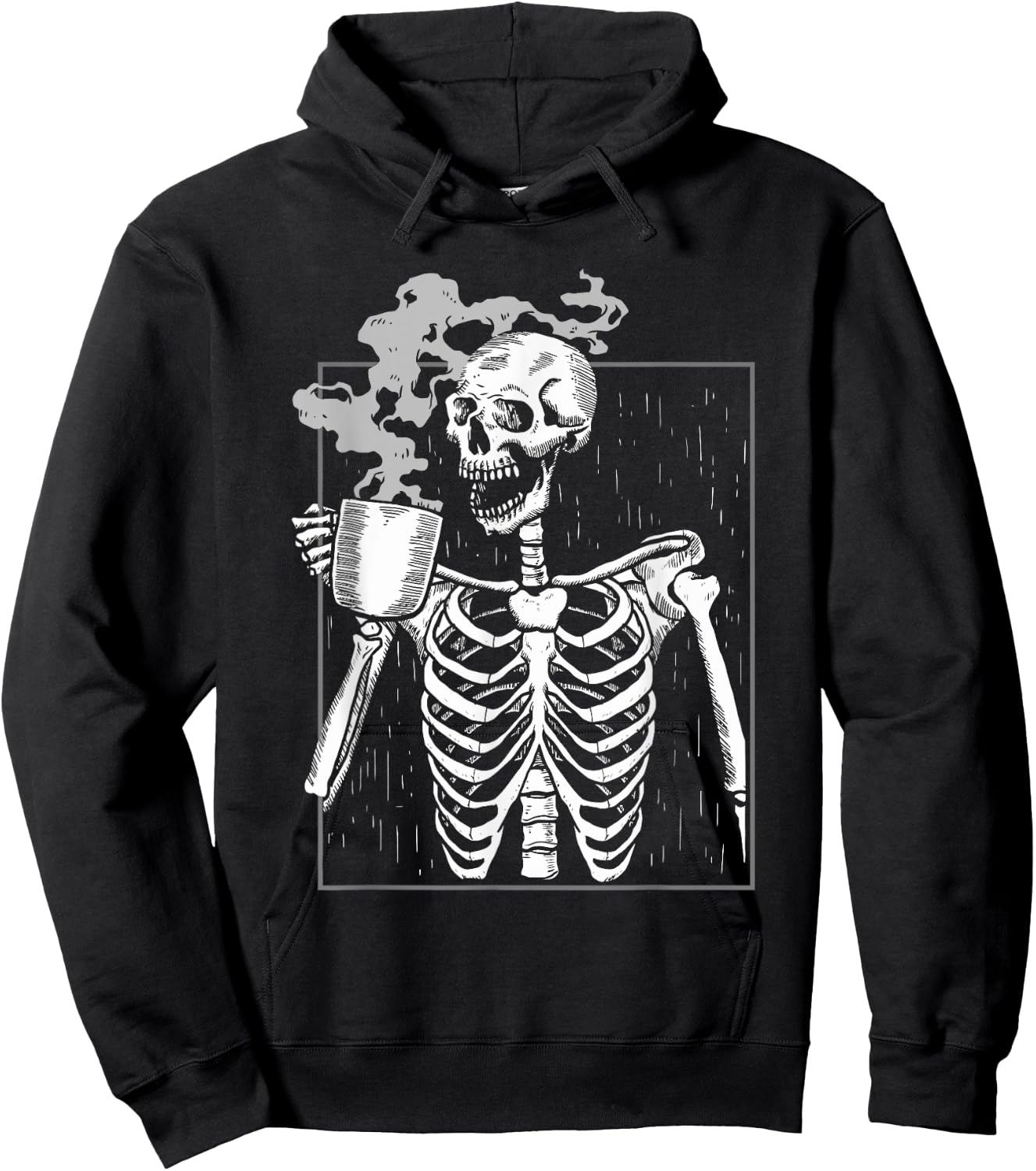 Funny Skeleton Drinking Coffee Caffeine Lover Coffee Brewer Hoodie - Hoodie | Black