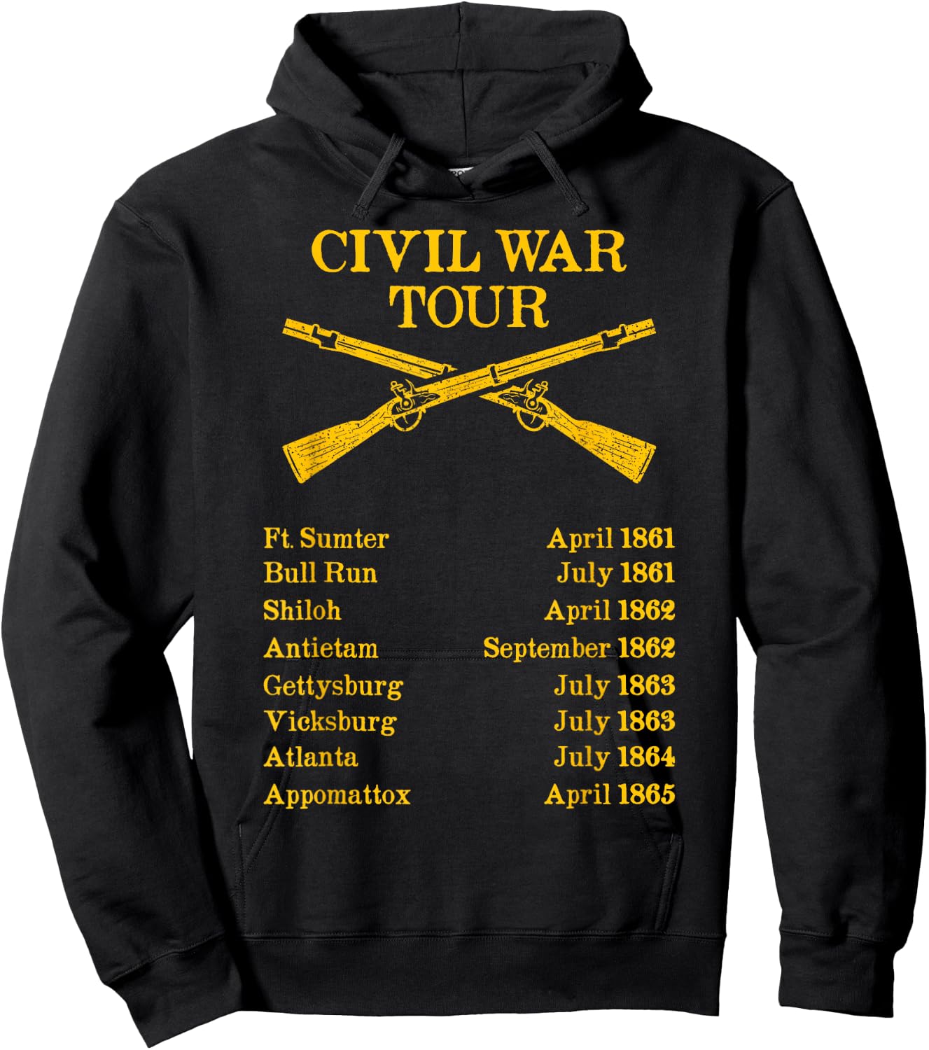 Civil war tour - civil war reenactment Hoodie - Hoodie | Black