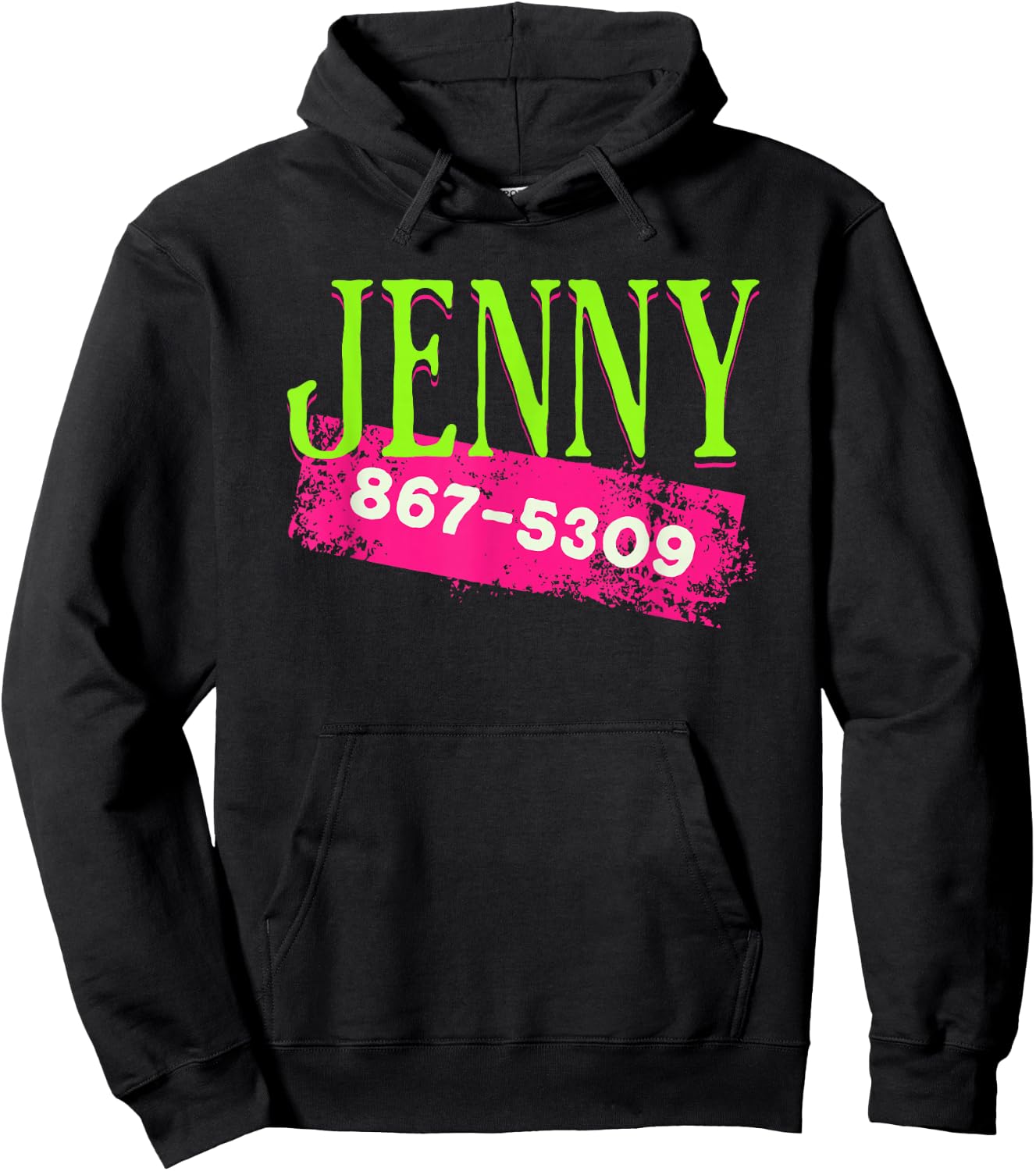 Jenny Phone Number 867-5309 Nostalgic and Funny 80s Hoodie - Hoodie | Black