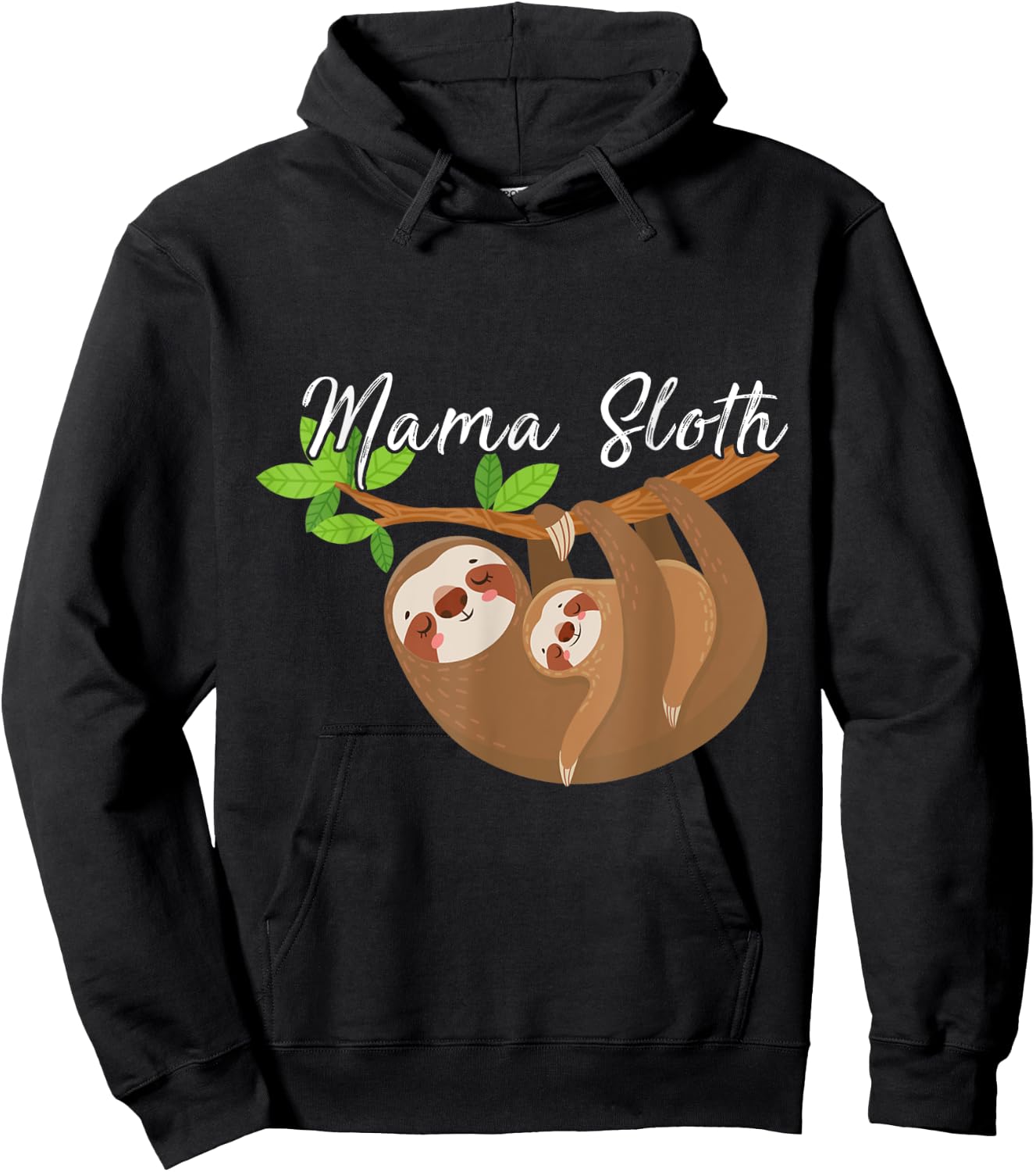 Mama Sloth Wildlife Animal Zoo Keeper Pet Mom Hoodie - Hoodie | Black