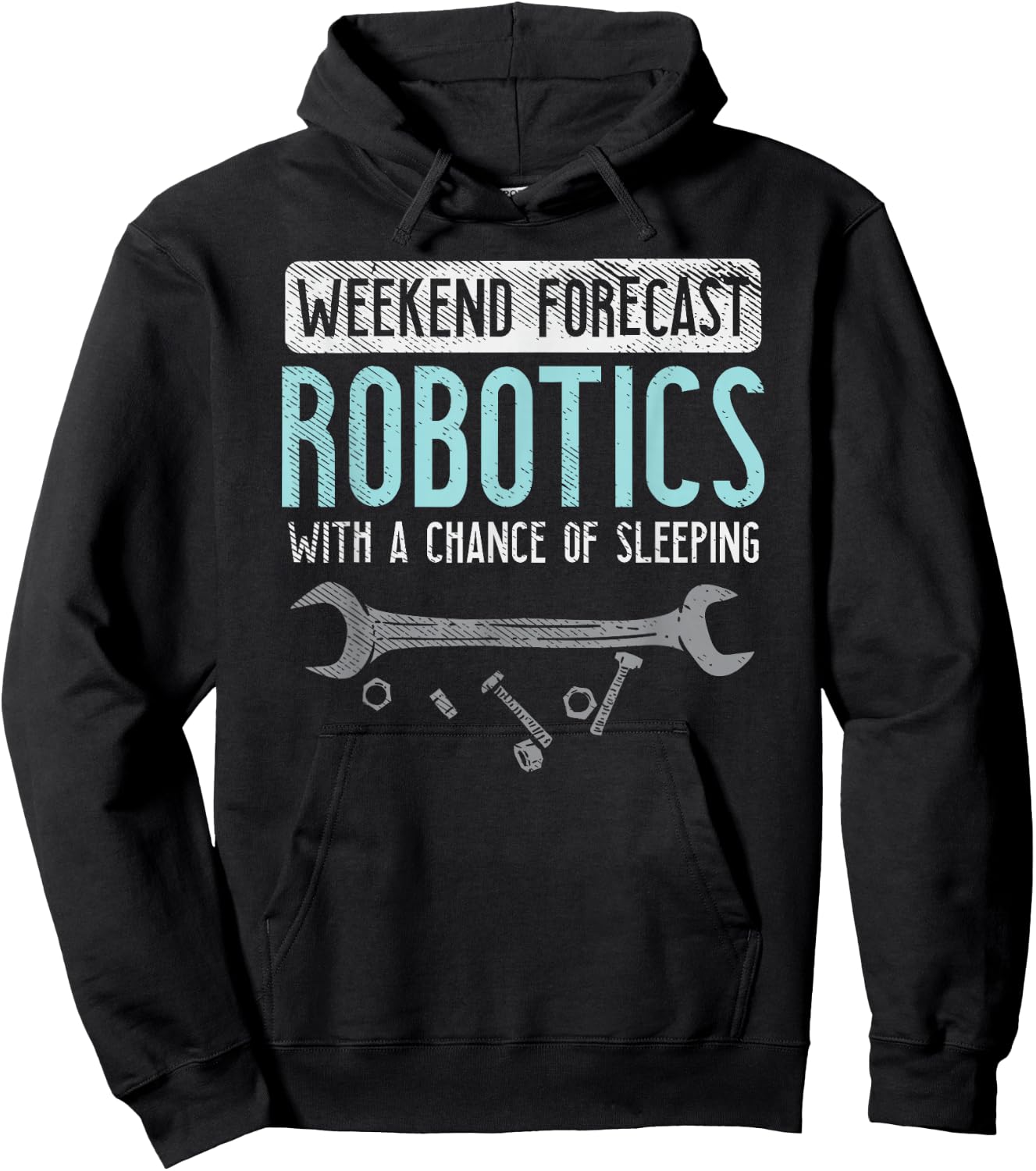 Retro Weekend Forecast Robotics - Robotics Build Season Hoodie - Hoodie | Black