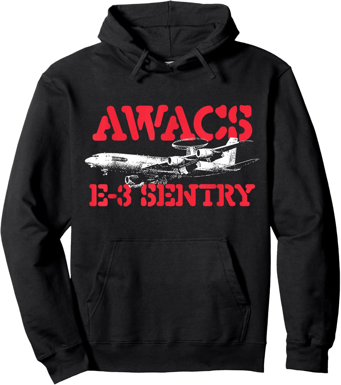 AWACS E-3 Sentry - Military Cargo Aircraft Pilot Hoodie - Hoodie | Black