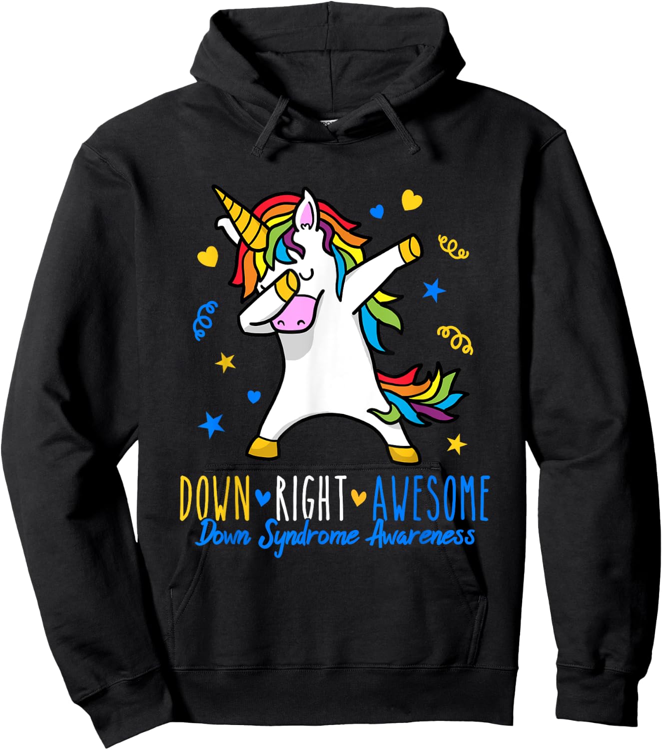 Simply ingenious down syndrome awareness dabbing unicorn Hoodie - Hoodie | Black