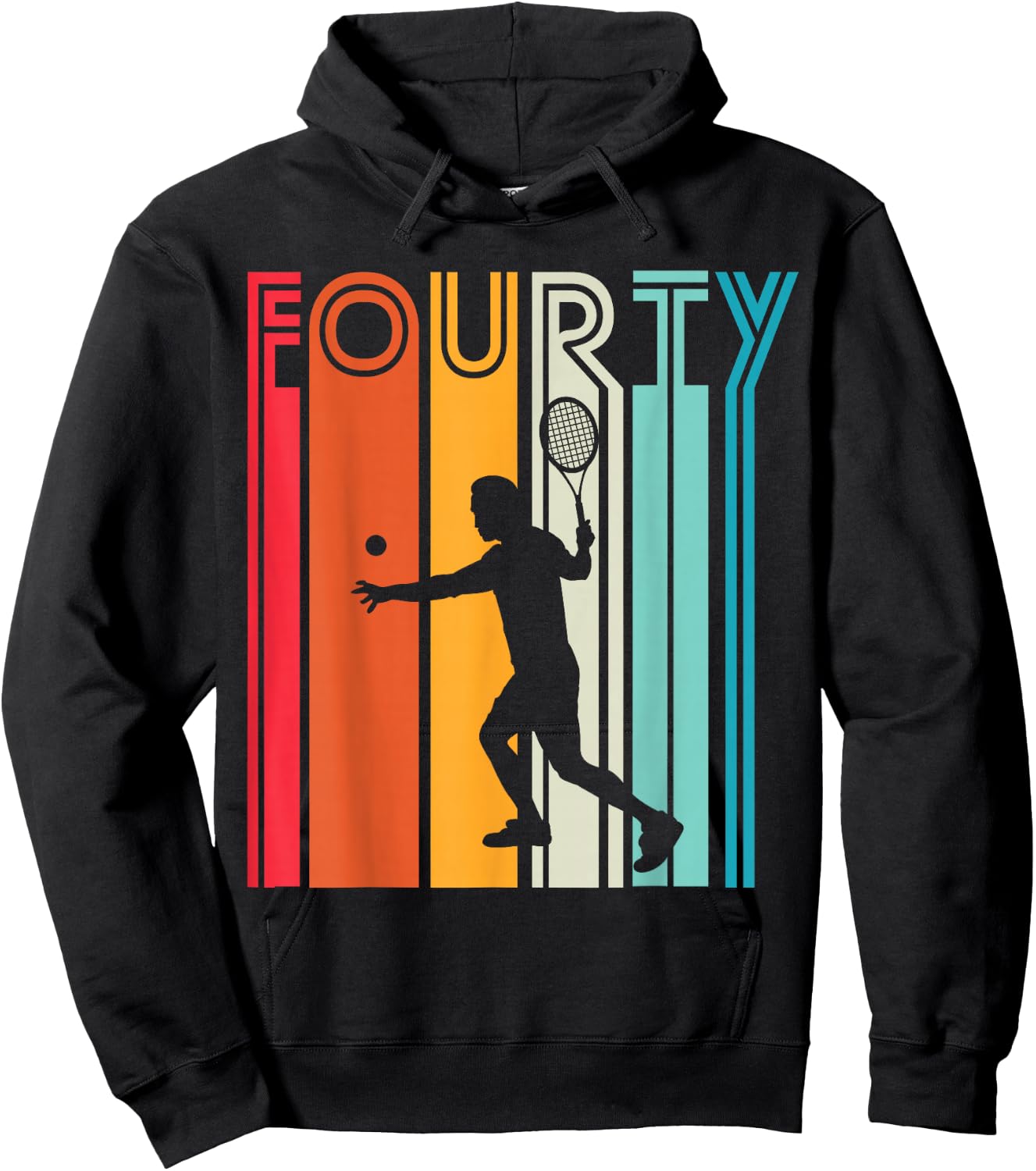 40. Birthday Gift Tennis Sport Retro Tennis Player Hoodie - Hoodie | Black
