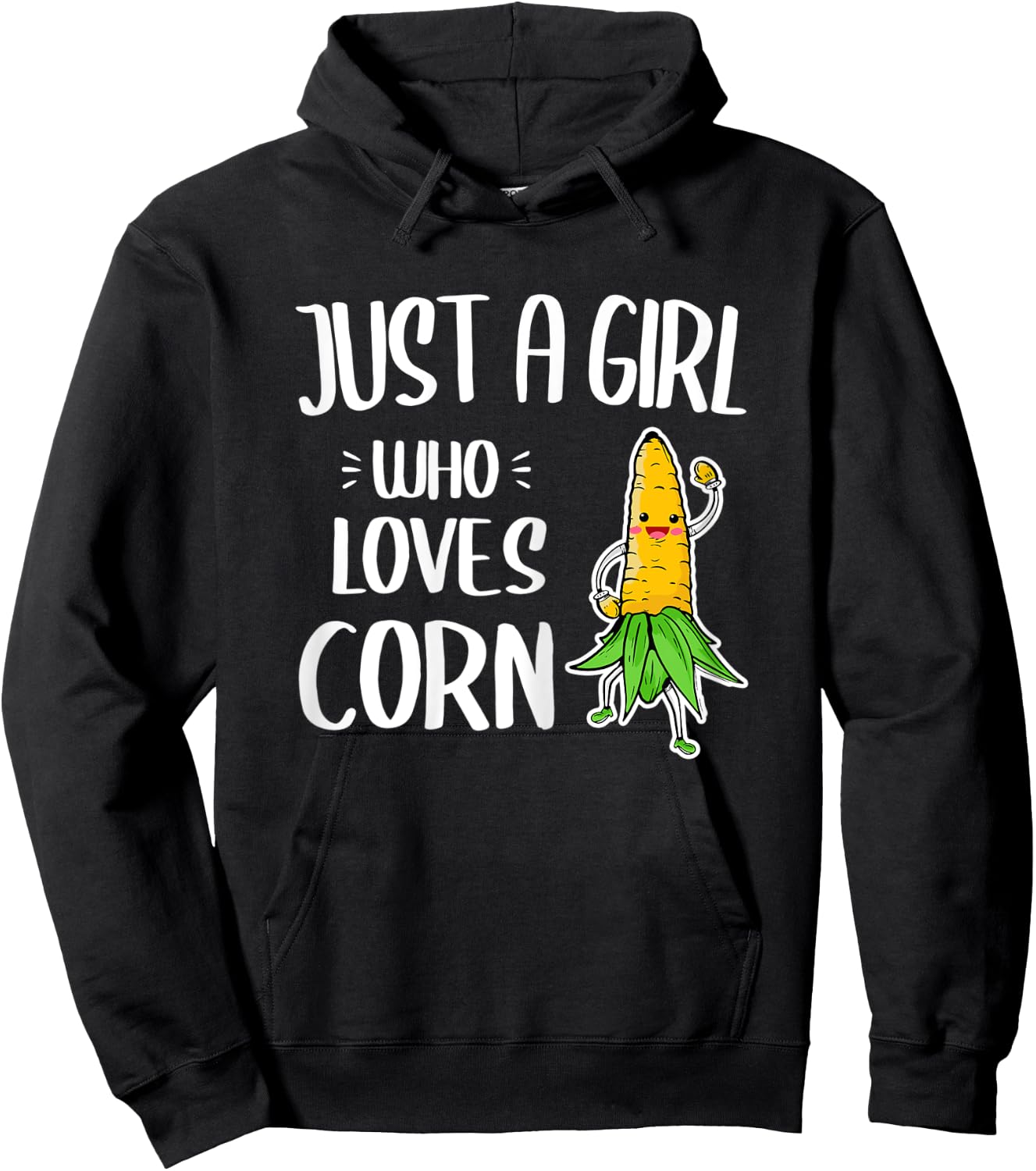 Just A Girl Who Loves Corn Cob Hoodie - Hoodie | Black