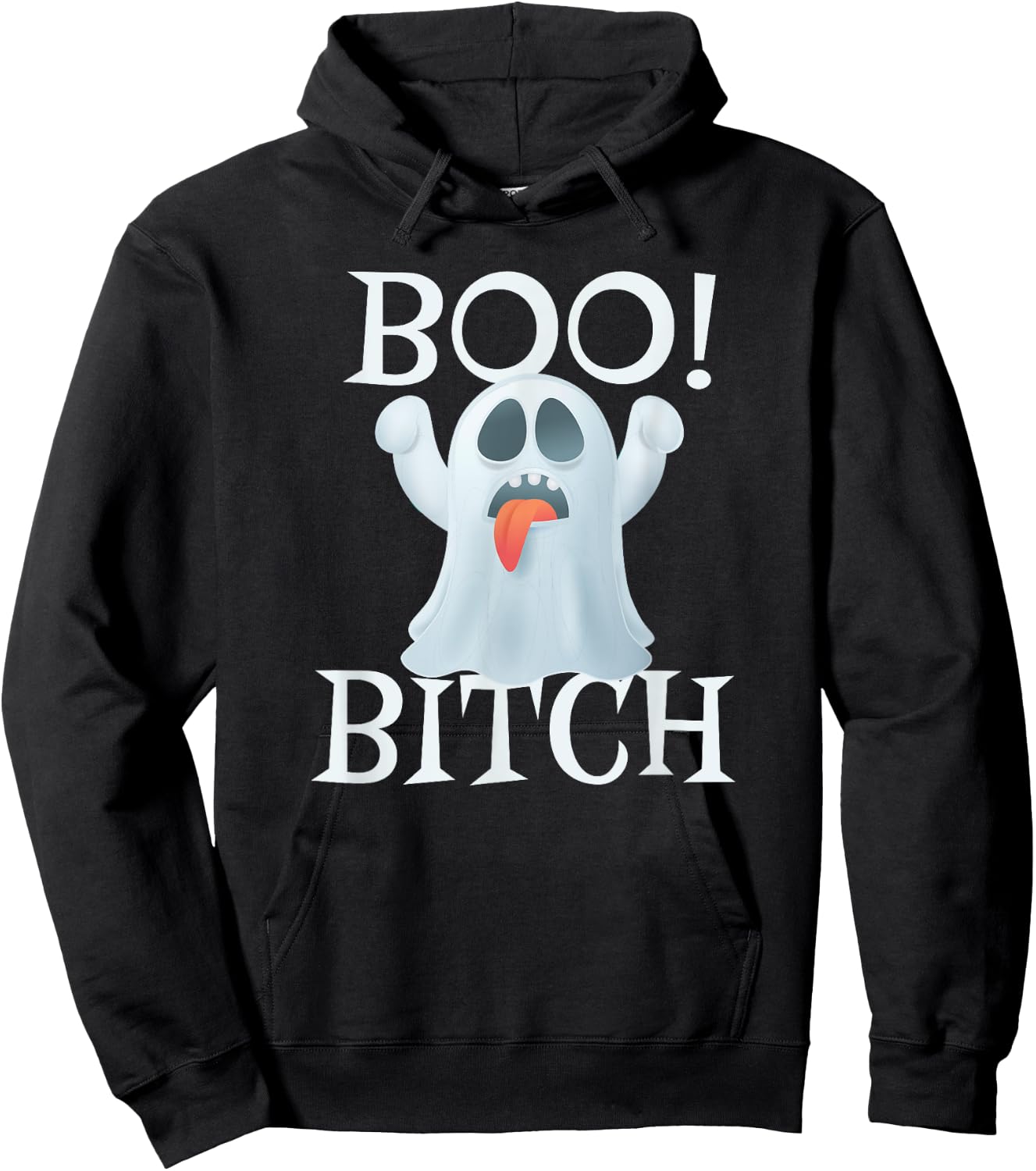 Boo Bitch Funny Halloween Ghost Sayings Hoodie - Hoodie | Black
