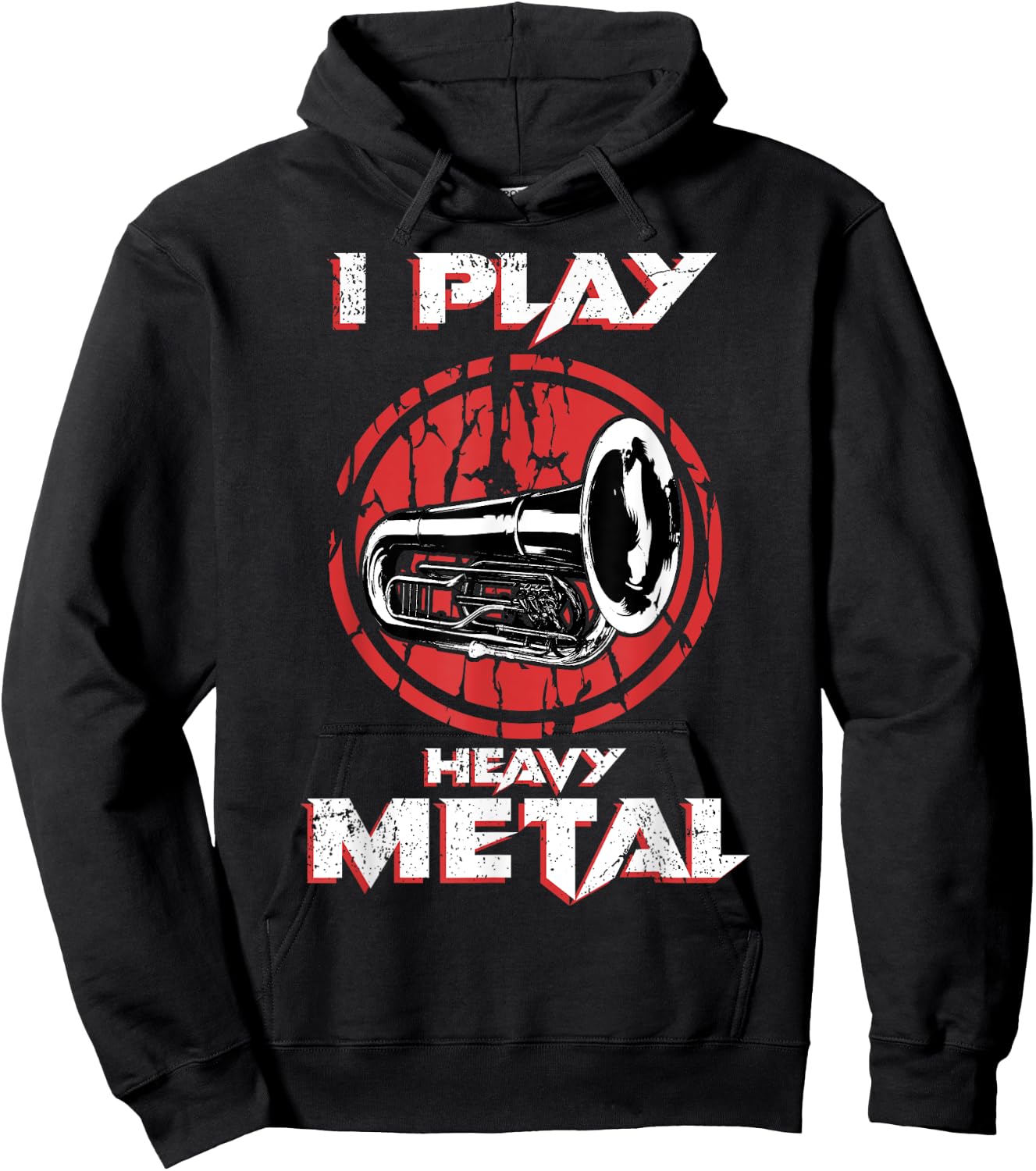 I Play Heavy Metal Tuba Sousaphone Marching Band Hoodie - Hoodie | Black