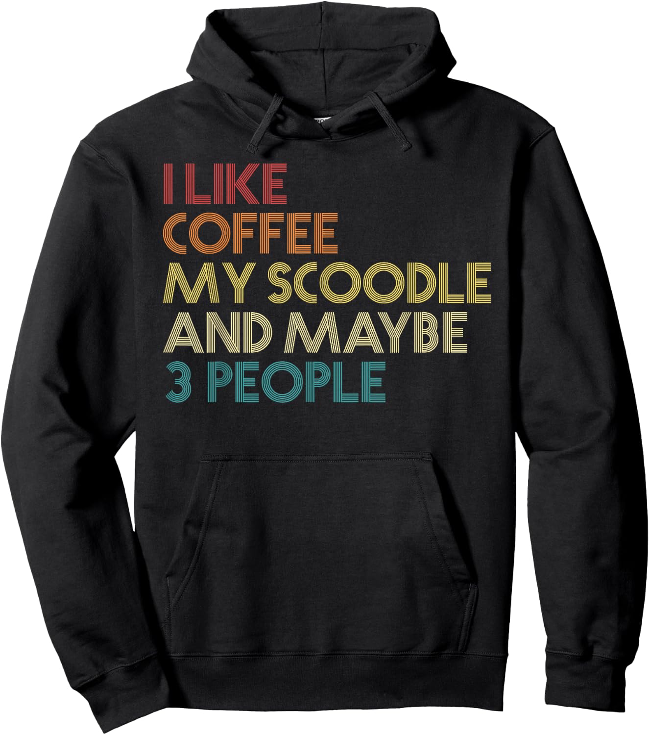 Scoodle Dog Owner Coffee Lovers Funny Saying Vintage Retro Hoodie - Hoodie | Black