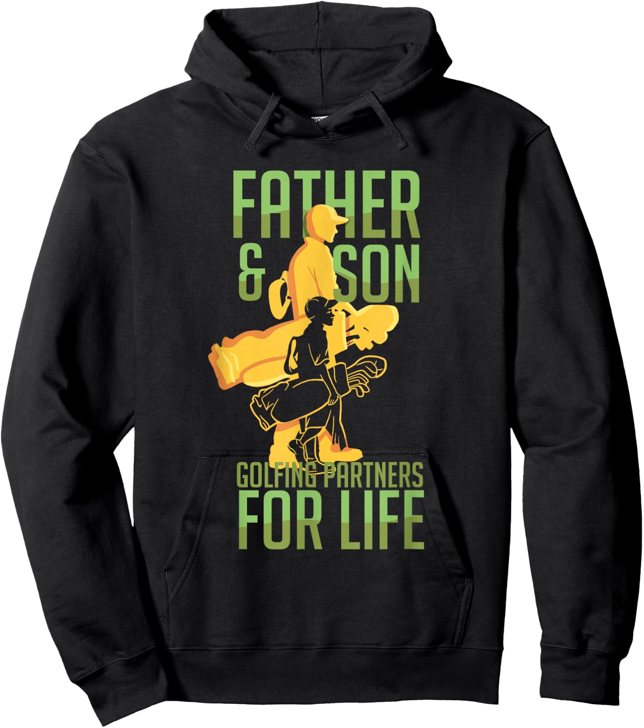 Golf Golfing Father Son Matching Dad Hoodie - Hoodie | Black