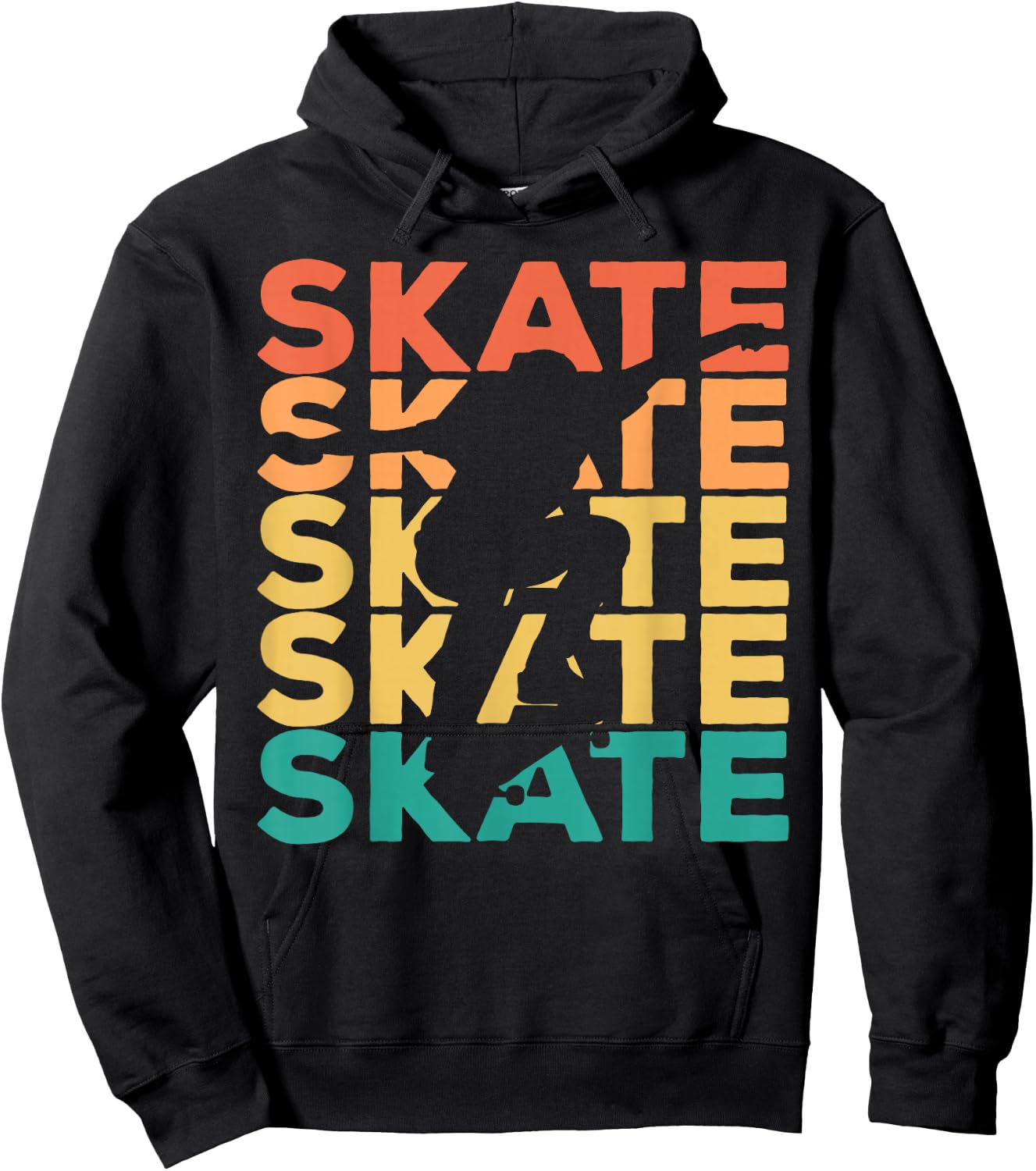 Retro Vintage Skating Gift Skaters & Skateboarders Hoodie - Hoodie | Black