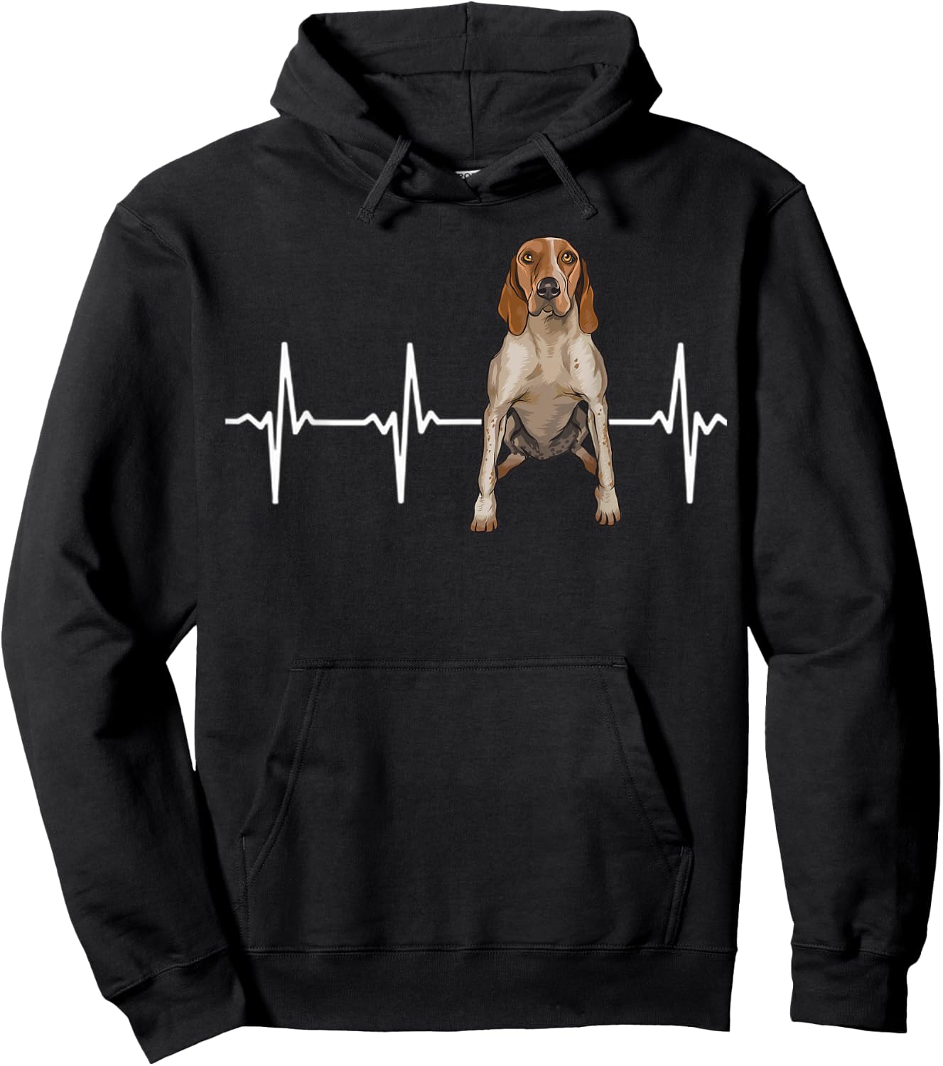 American English Coonhound Heartbeat Dog Lover Men Women Kids Hoodie - Hoodie | Black