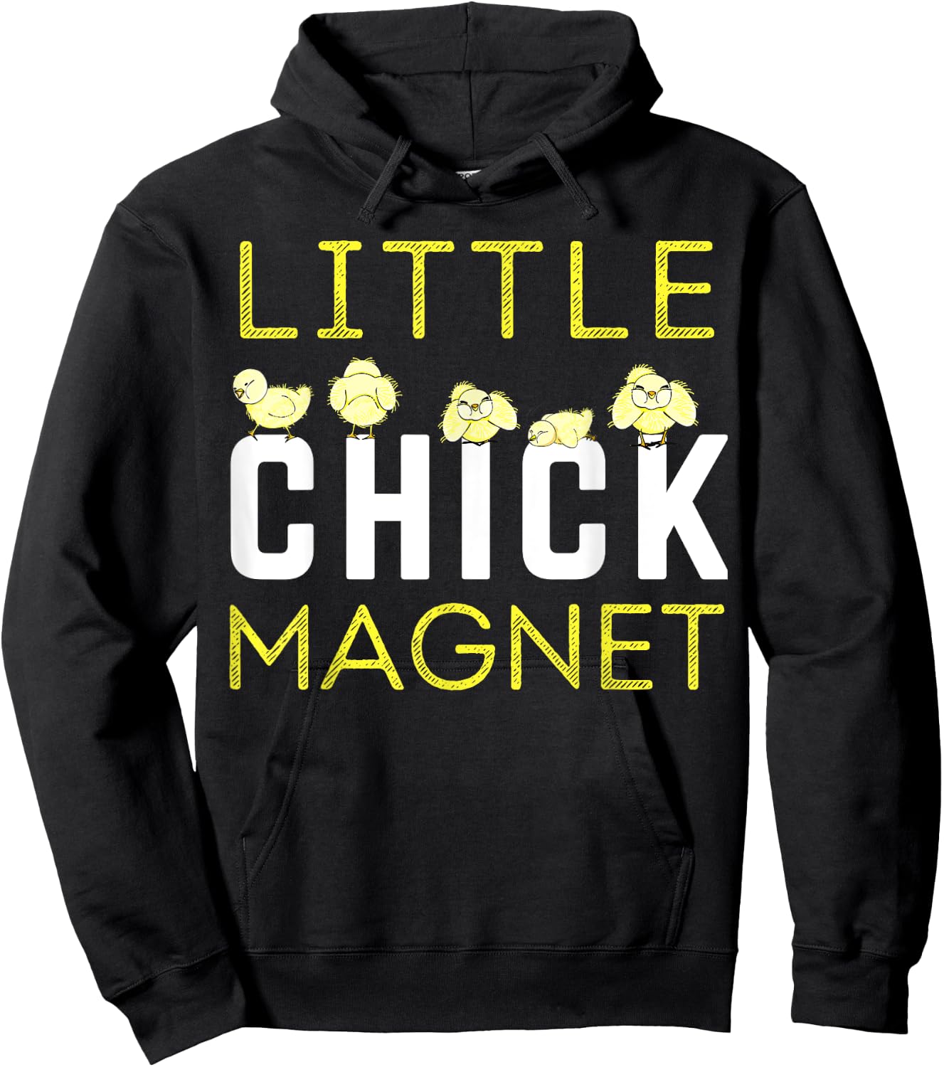 Little Chick Magnet Spring Summer Farm Boy Boys Toddlers Fun Hoodie - Hoodie | Black
