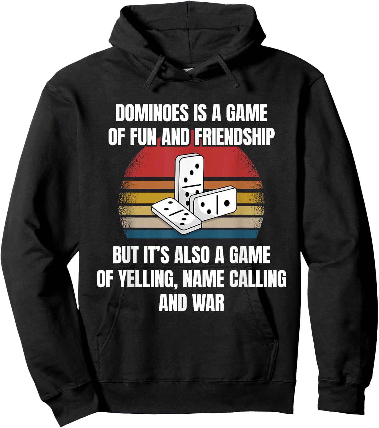 Dominoes Game Domino Hobby Funny Saying Bad Loser Quote Hoodie - Hoodie | Black