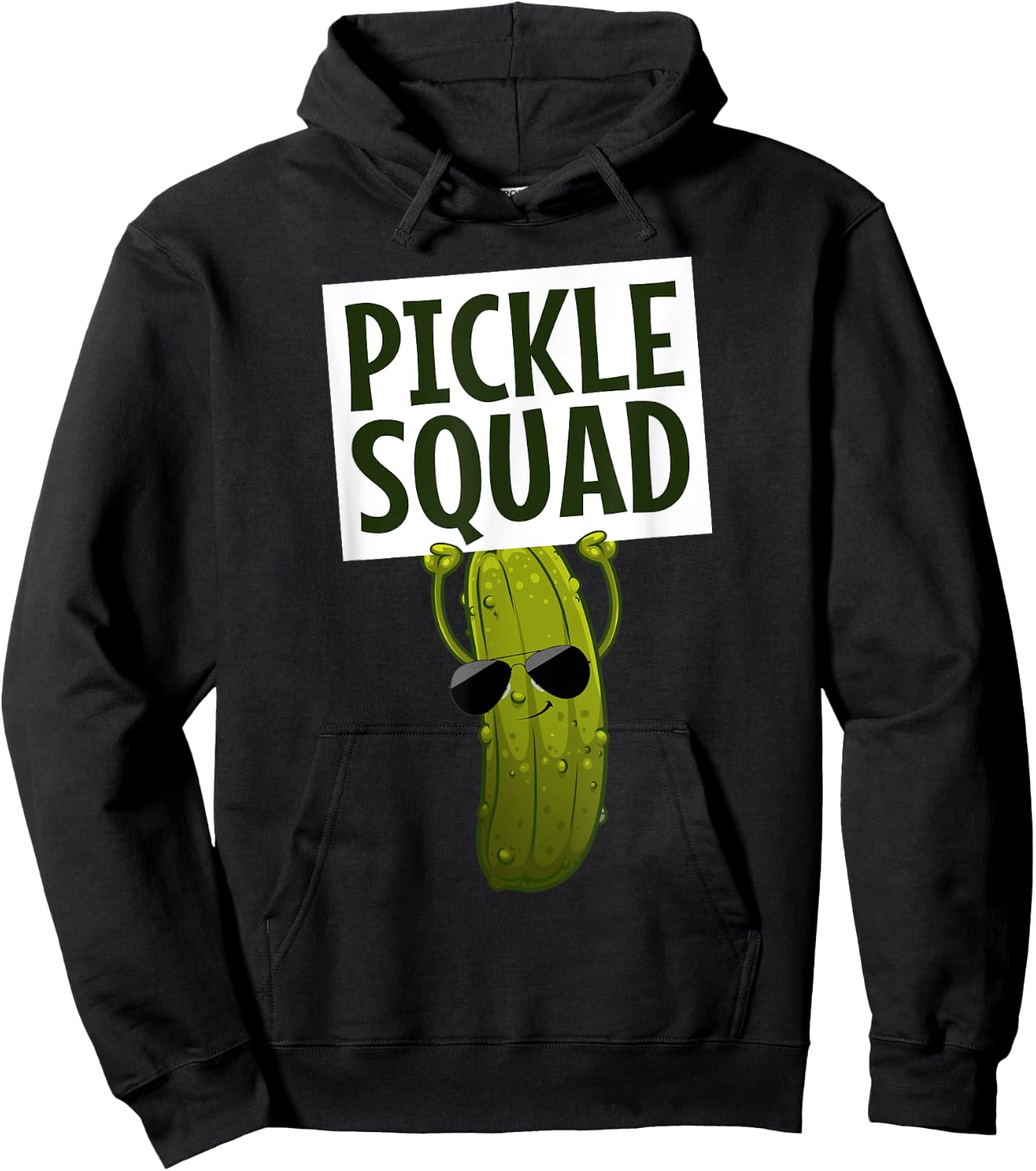 Funny Pickle Design Women Kids Cucumber Pickle Lover Hoodie - Hoodie | Black