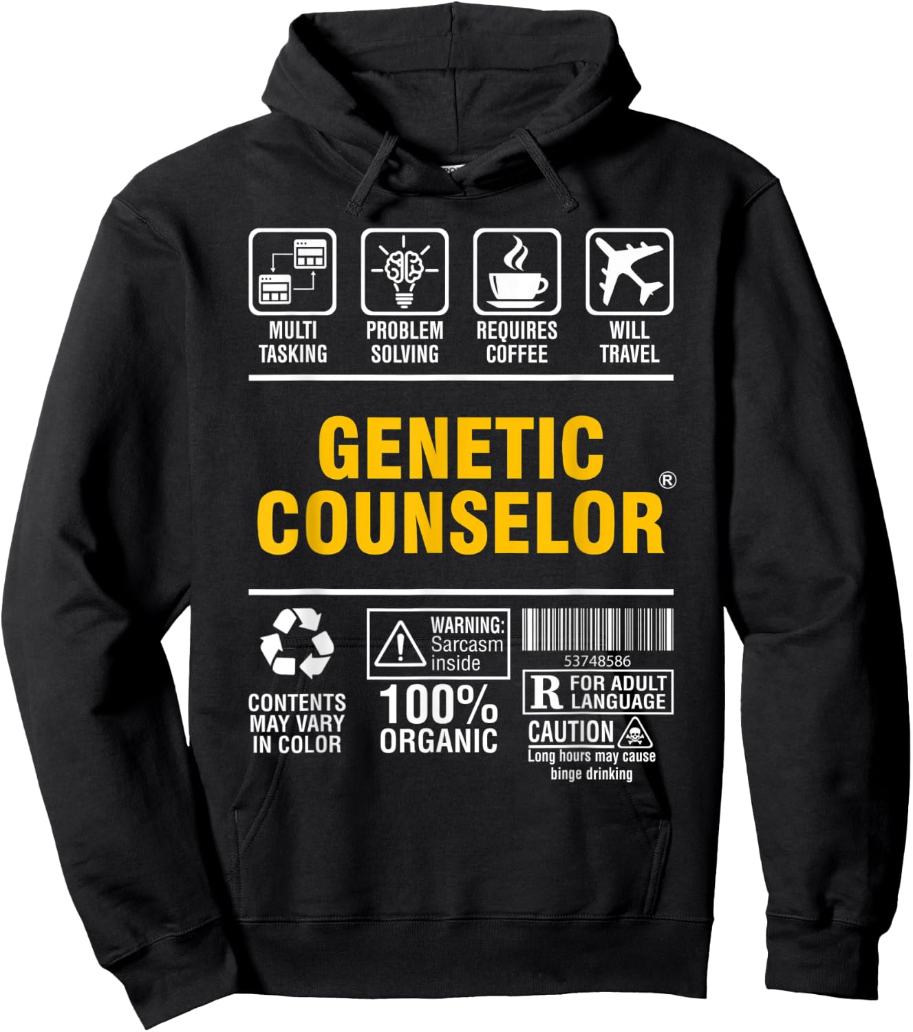 Genetic Counselor Multitasking Problem Solving Coffee Lover Hoodie - Hoodie | Black
