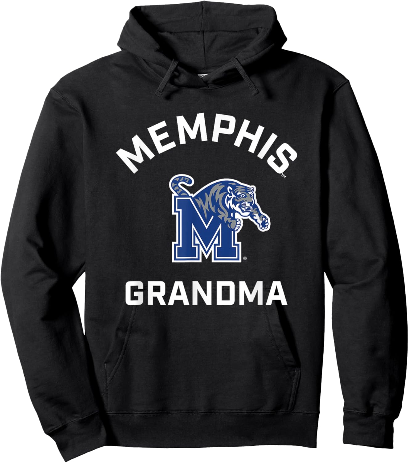 University of Memphis Tigers Arched Grandma Hoodie - Hoodie | Black