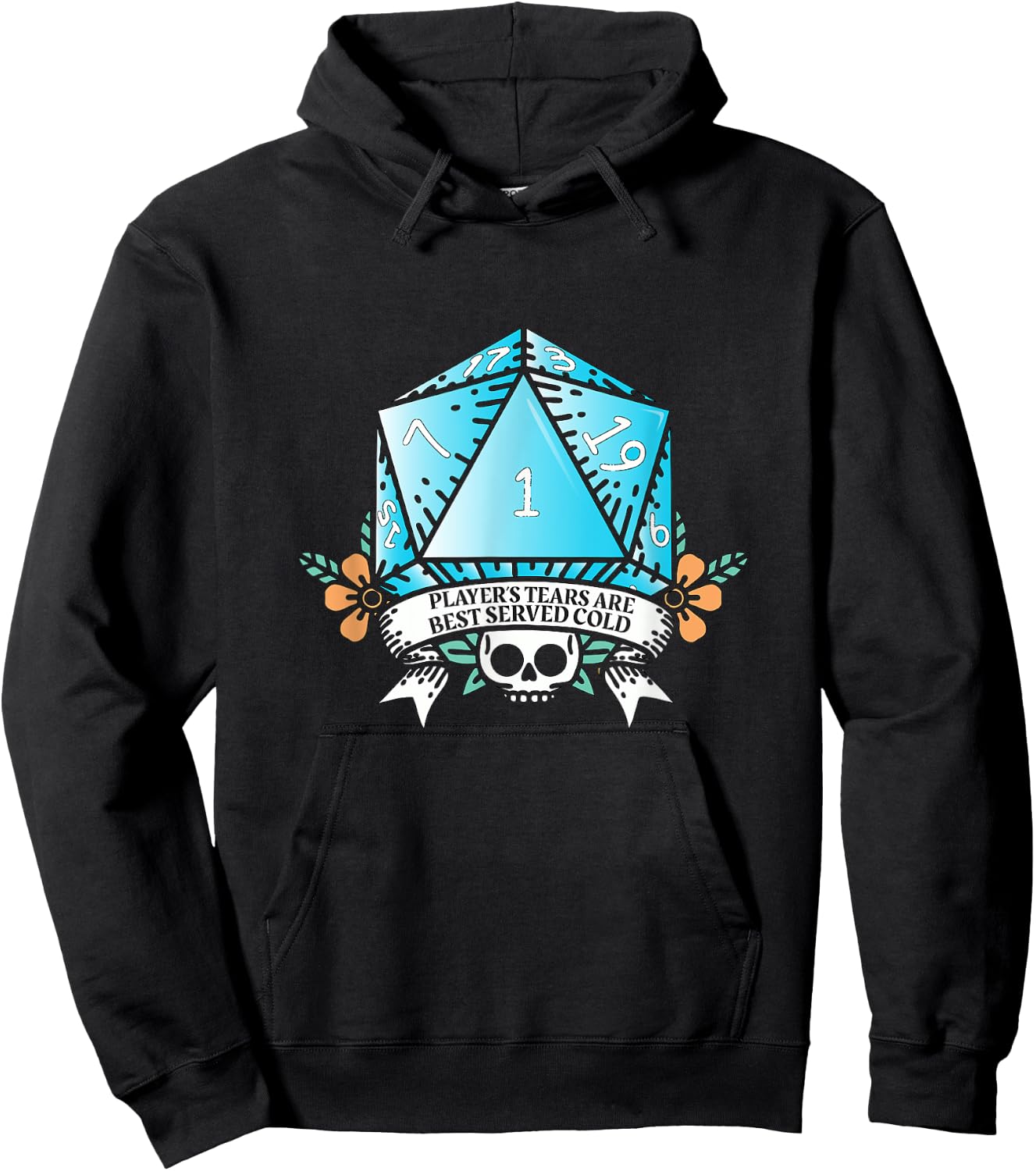 Players Tears are Best Served Cold - sugar skull dice Hoodie - Hoodie | Black