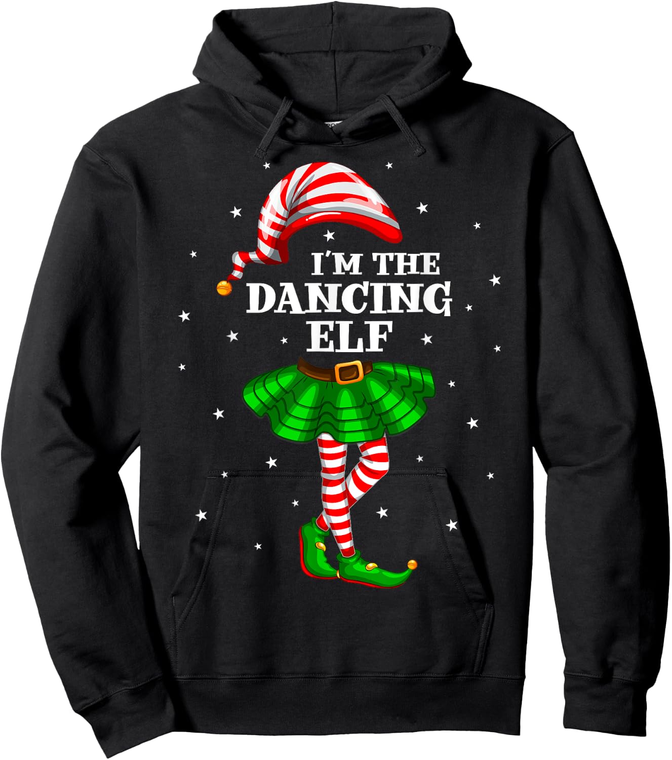 Matching Family Group I'm The Dancing Elf Christmas Hoodie - Hoodie | Black