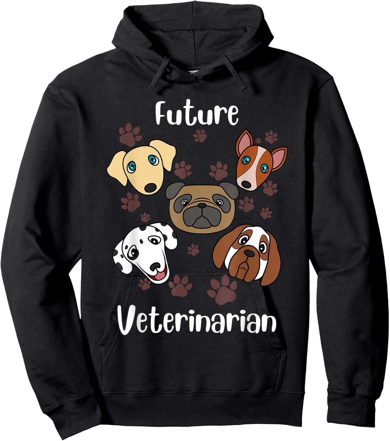 Funny Future Veterinarian Gift | Cute Aspiring Vets Kids Hoodie - Hoodie | Black
