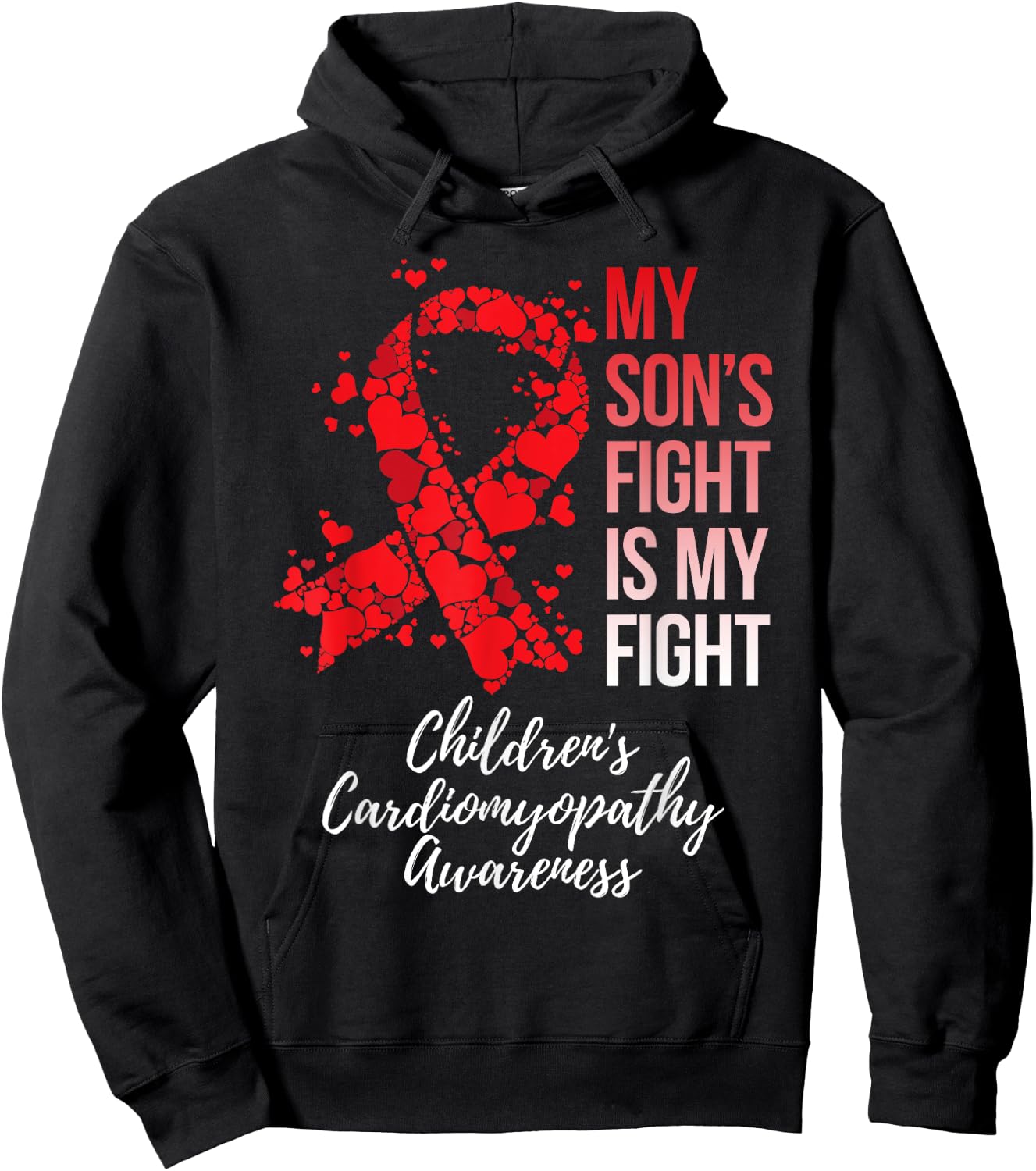 My Son’s Fight My Fight Children's Cardiomyopathy Awareness Hoodie - Hoodie | Black