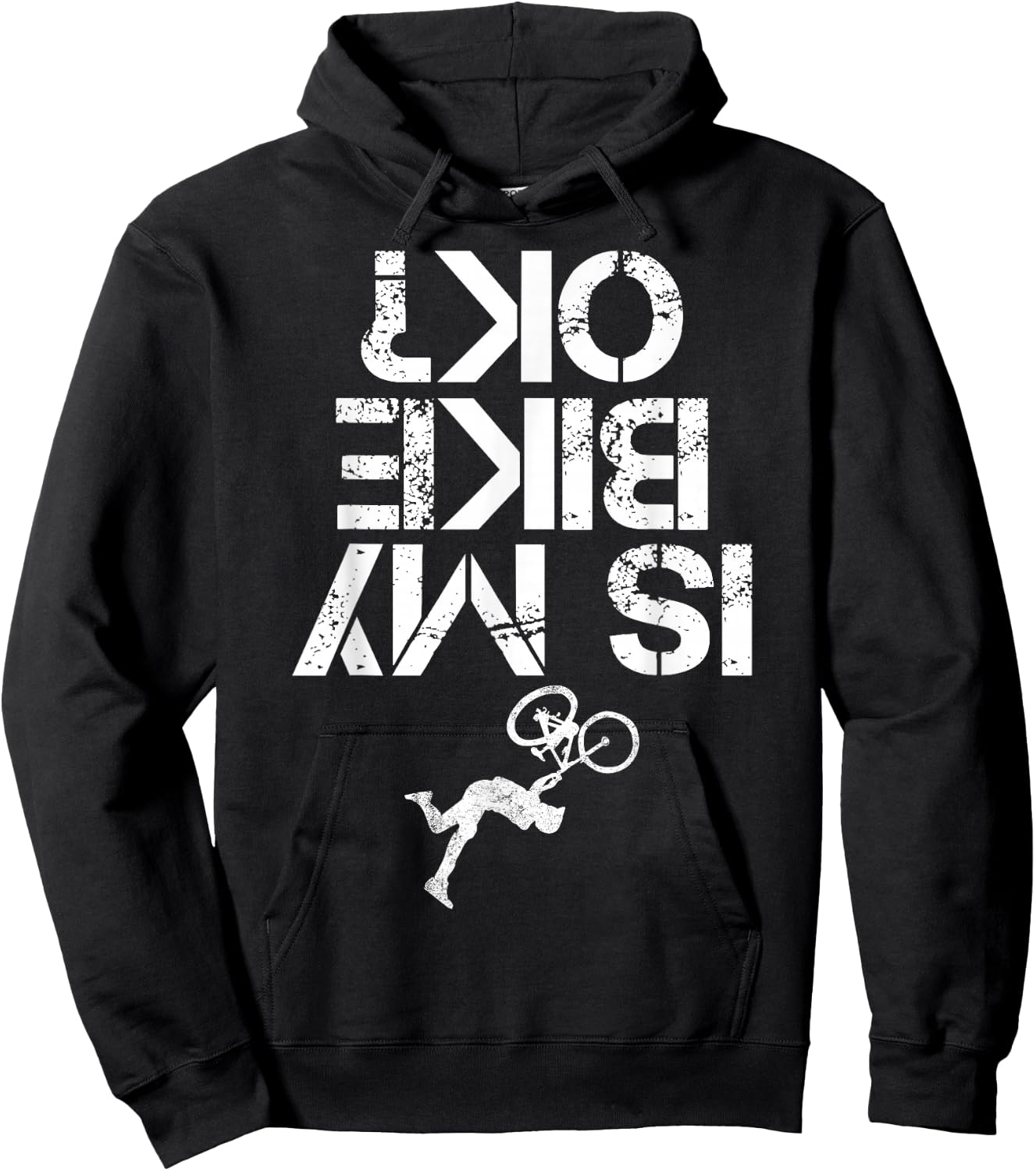 is My Mountain Bike OK Funny Mountain Biking Biker Gift Hoodie - Hoodie | Black