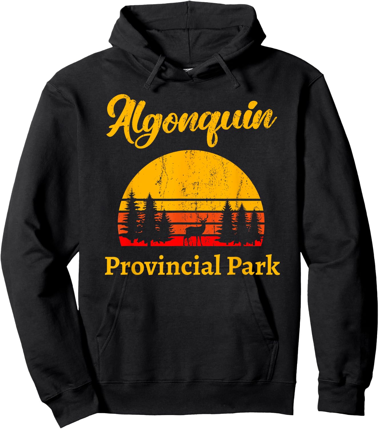 Adventure in Ontario Canada Algonquin Park Hoodie - Hoodie | Black