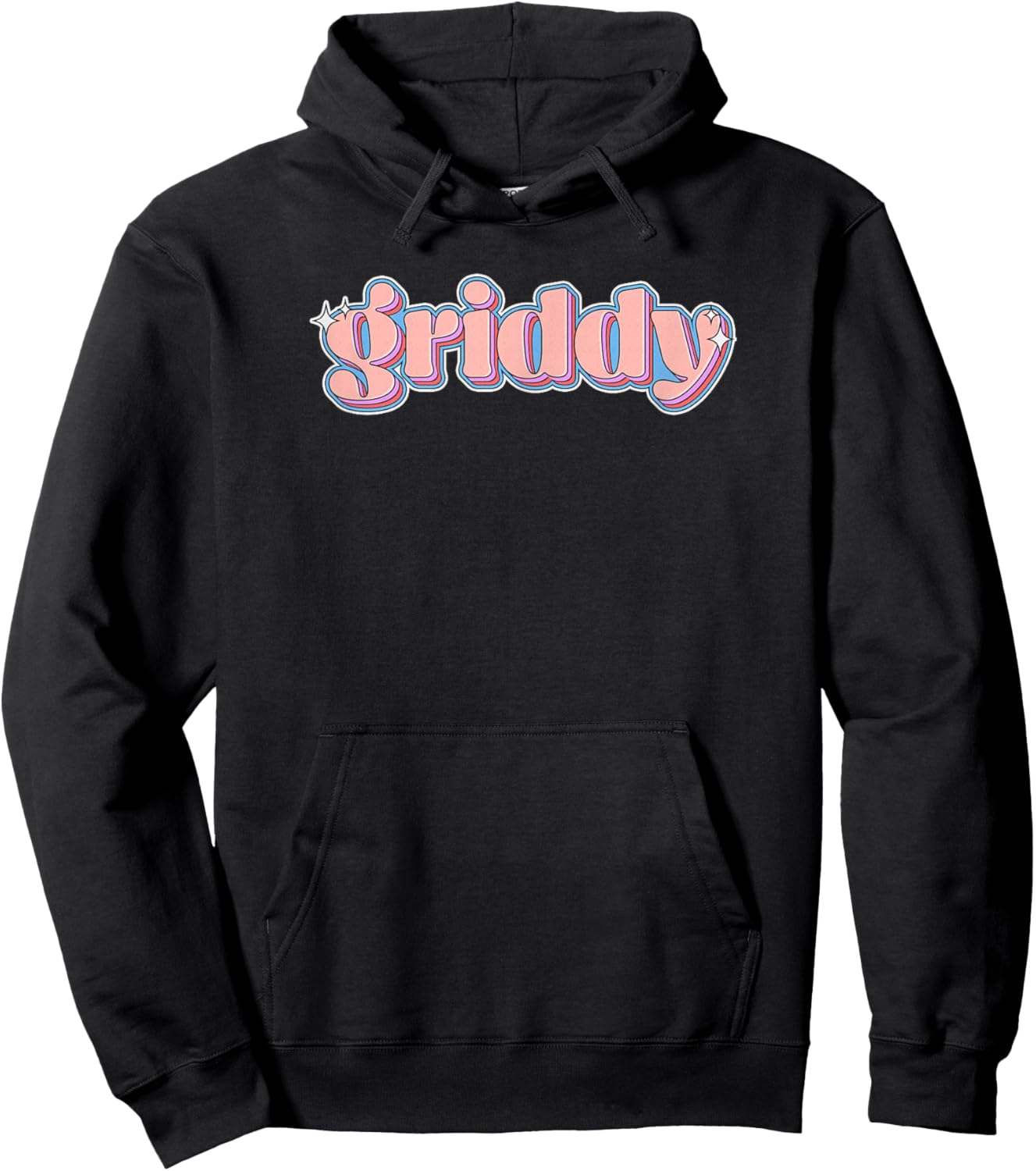 Hit The Griddy: Brainrot Meme Retro Sparkle Griddy Hoodie - Hoodie | Black