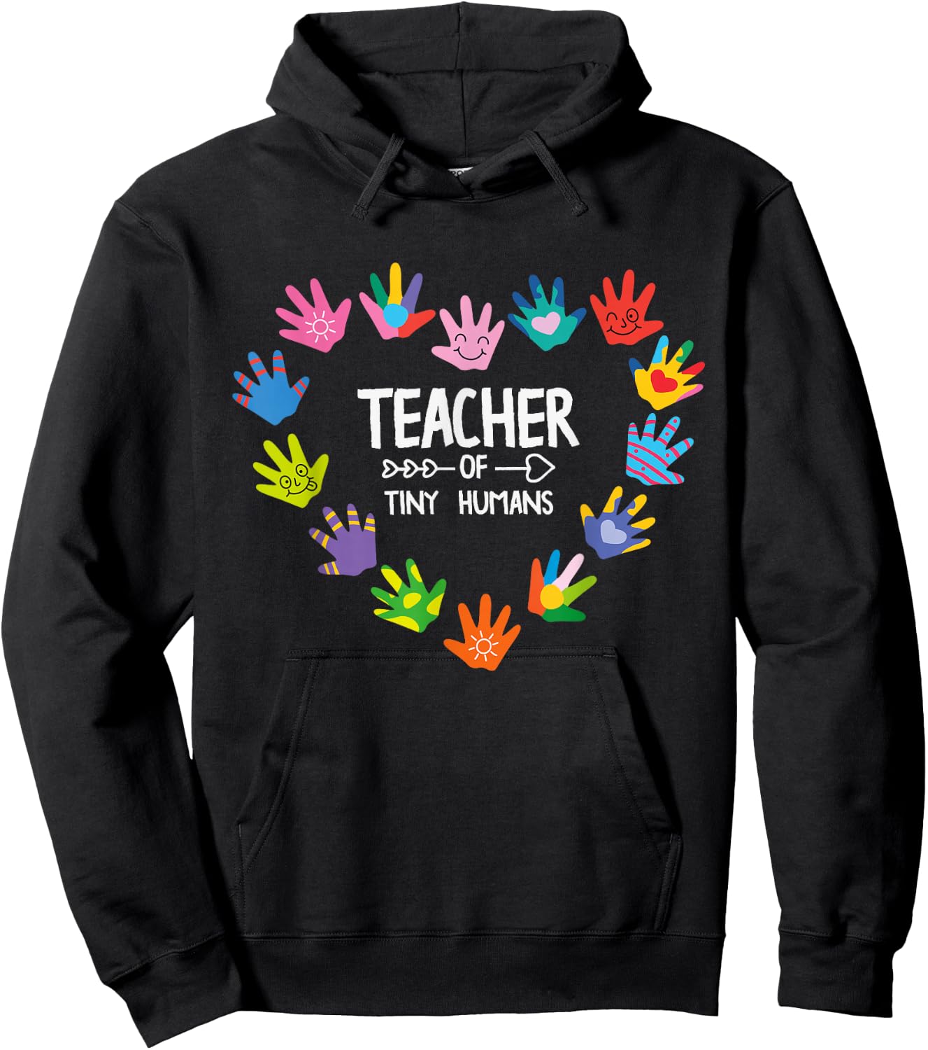 Teacher of Tiny Humans Kindergarten Preschool Teacher Hoodie - Hoodie | Black