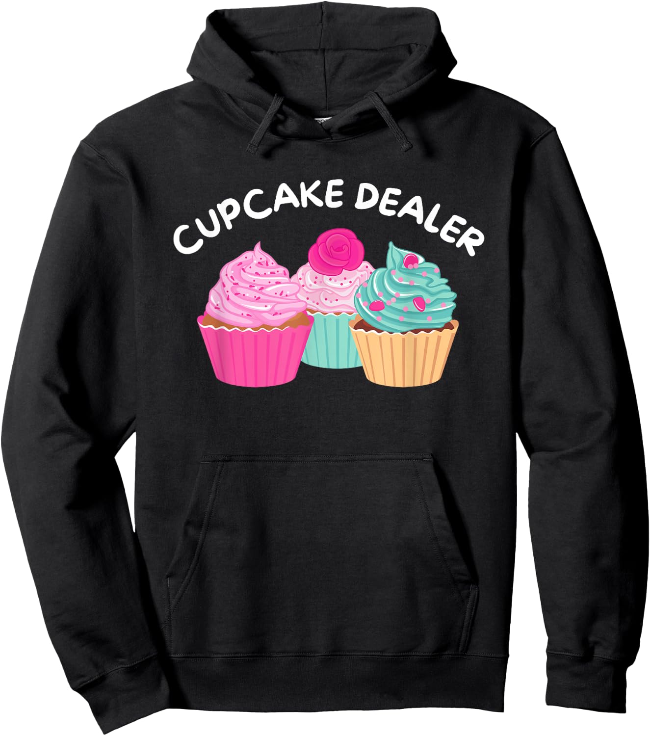 Cupcake Dealer - Funny Cupcake Baker Pastry Baking Gift Hoodie - Hoodie | Black