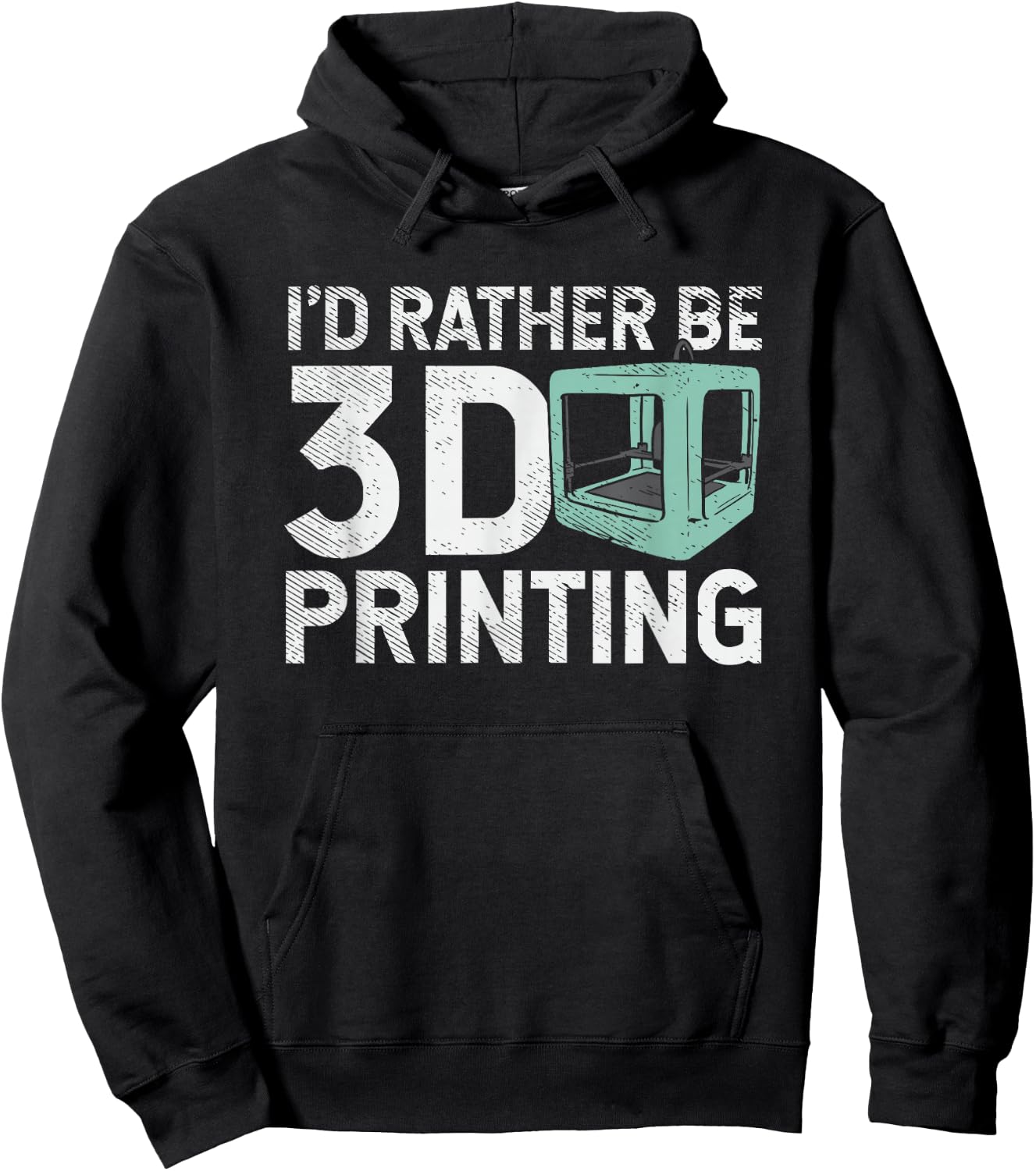 3D Printing, Custom 3D Printing, 3D Print Hoodie - Hoodie | Black