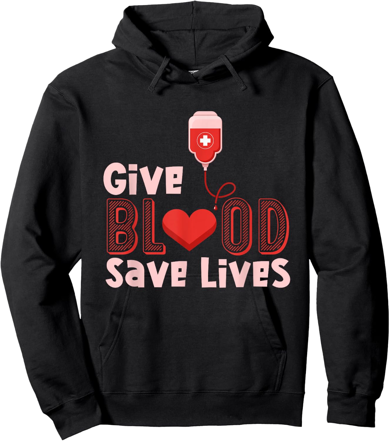 Donate Blood Save Lives - Blood Donor Outfit Donation Gift Hoodie - Hoodie | Black