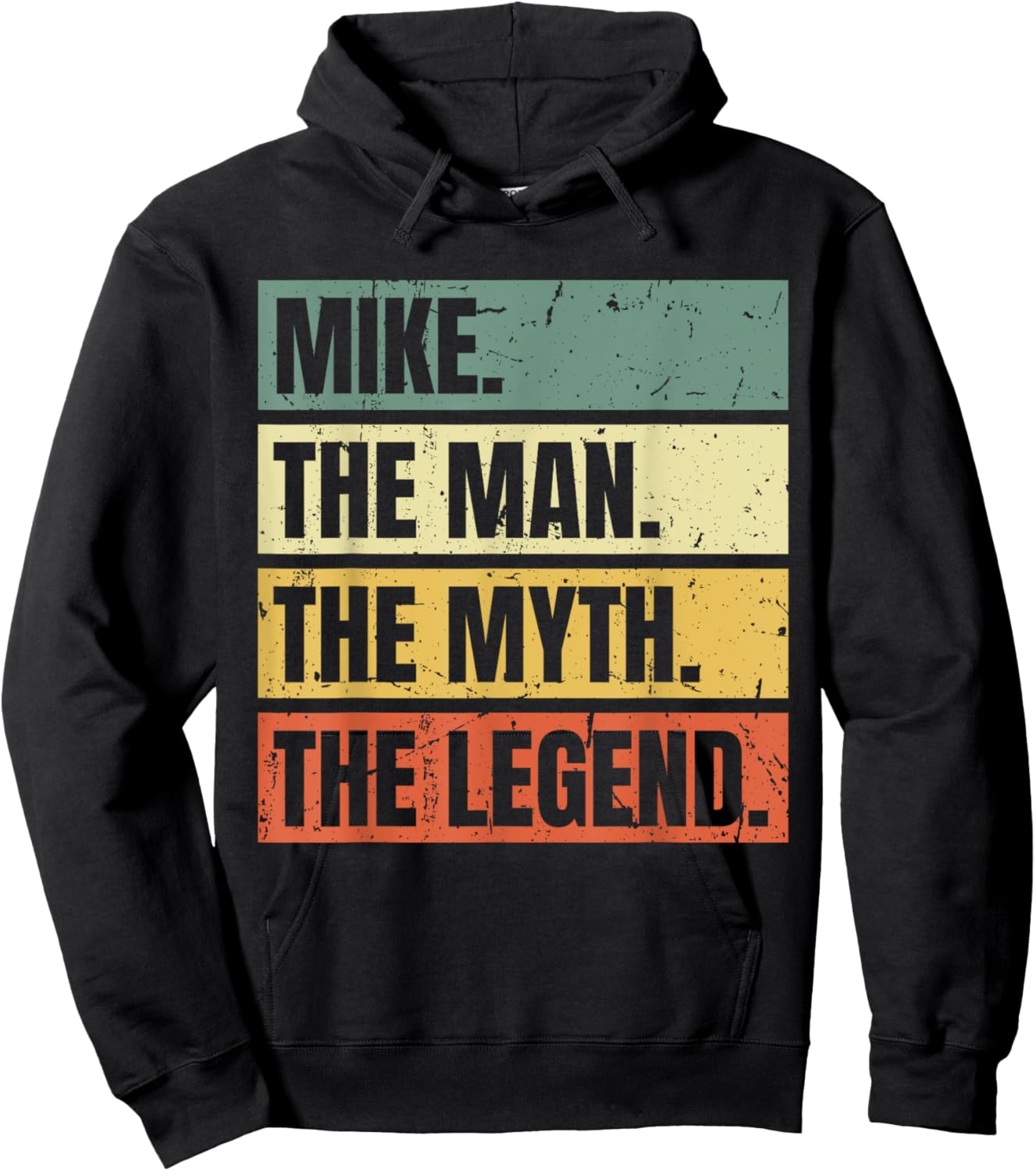 Mike Man Myth Legend Quote Retro Funny Best Name Mike Hoodie - Hoodie | Black