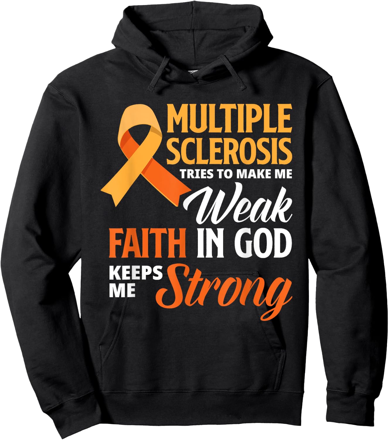 Multiple Sclerosis Faith God Jesus Multiple Sclerosis Hoodie - Hoodie | Black