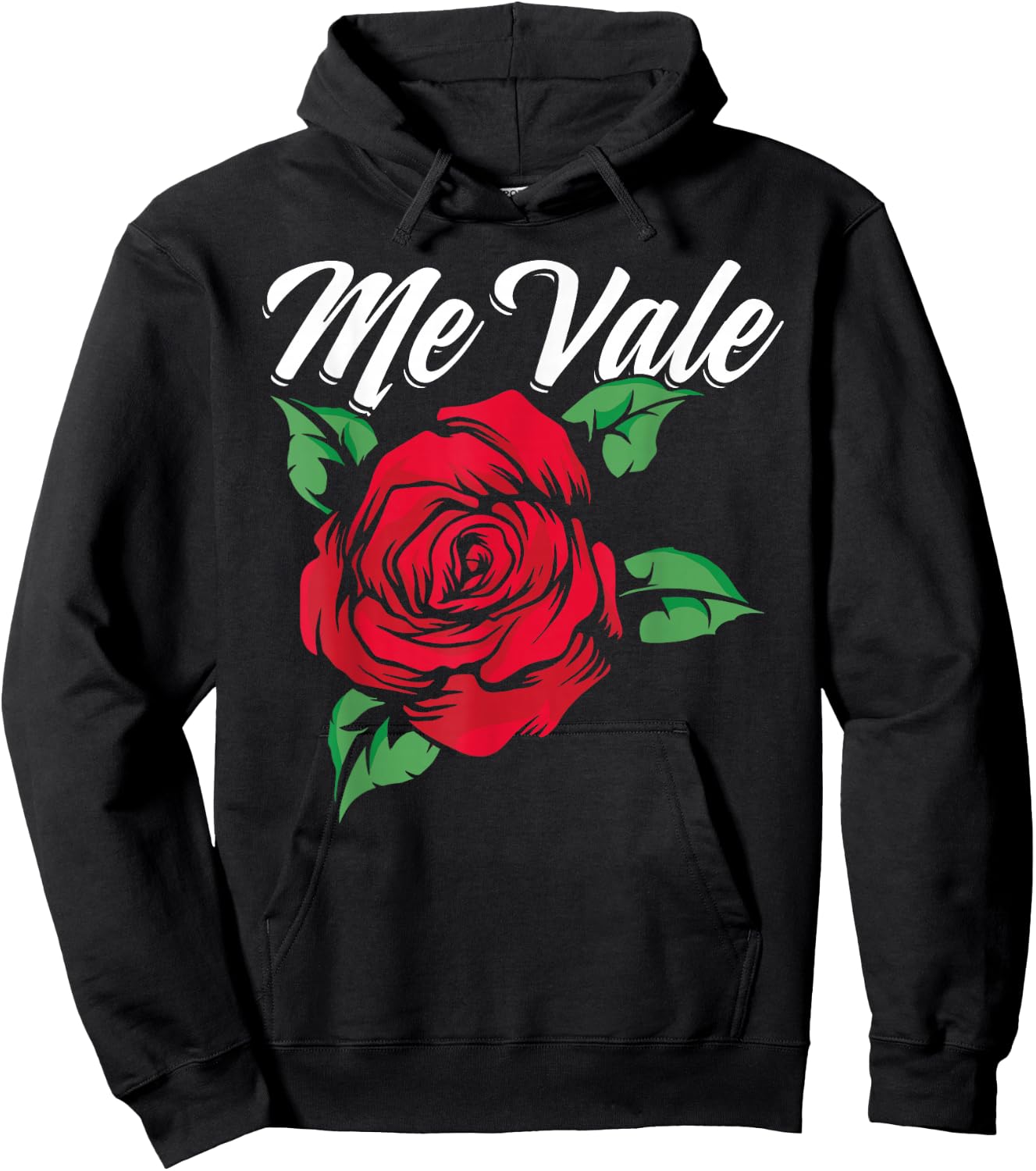 Mexican Slang Me Vale Floral Flower Red Rose Hoodie - Hoodie | Black