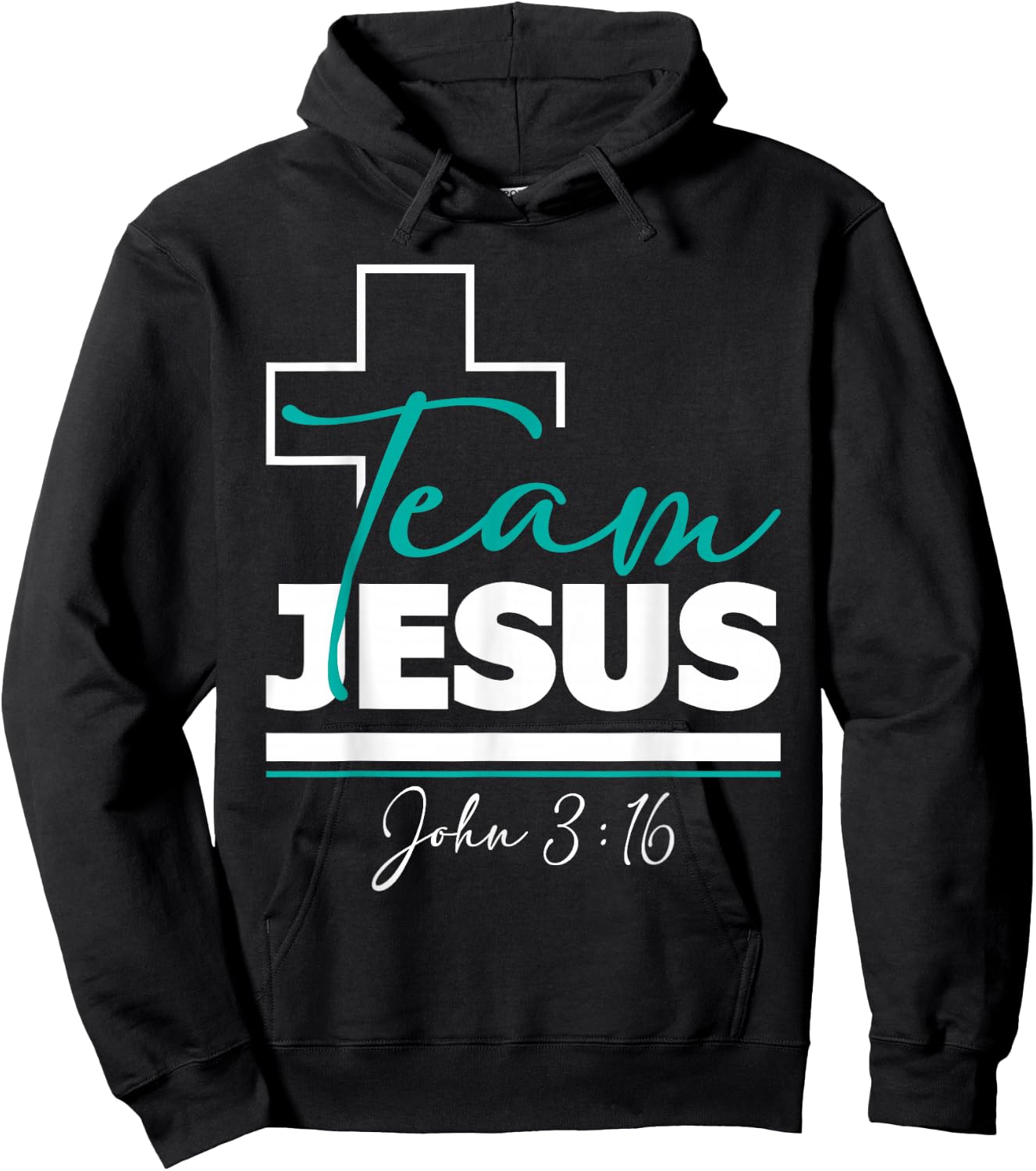 Team Jesus John 3:16 - Christian Religious Bible Church Hoodie - Hoodie | Black