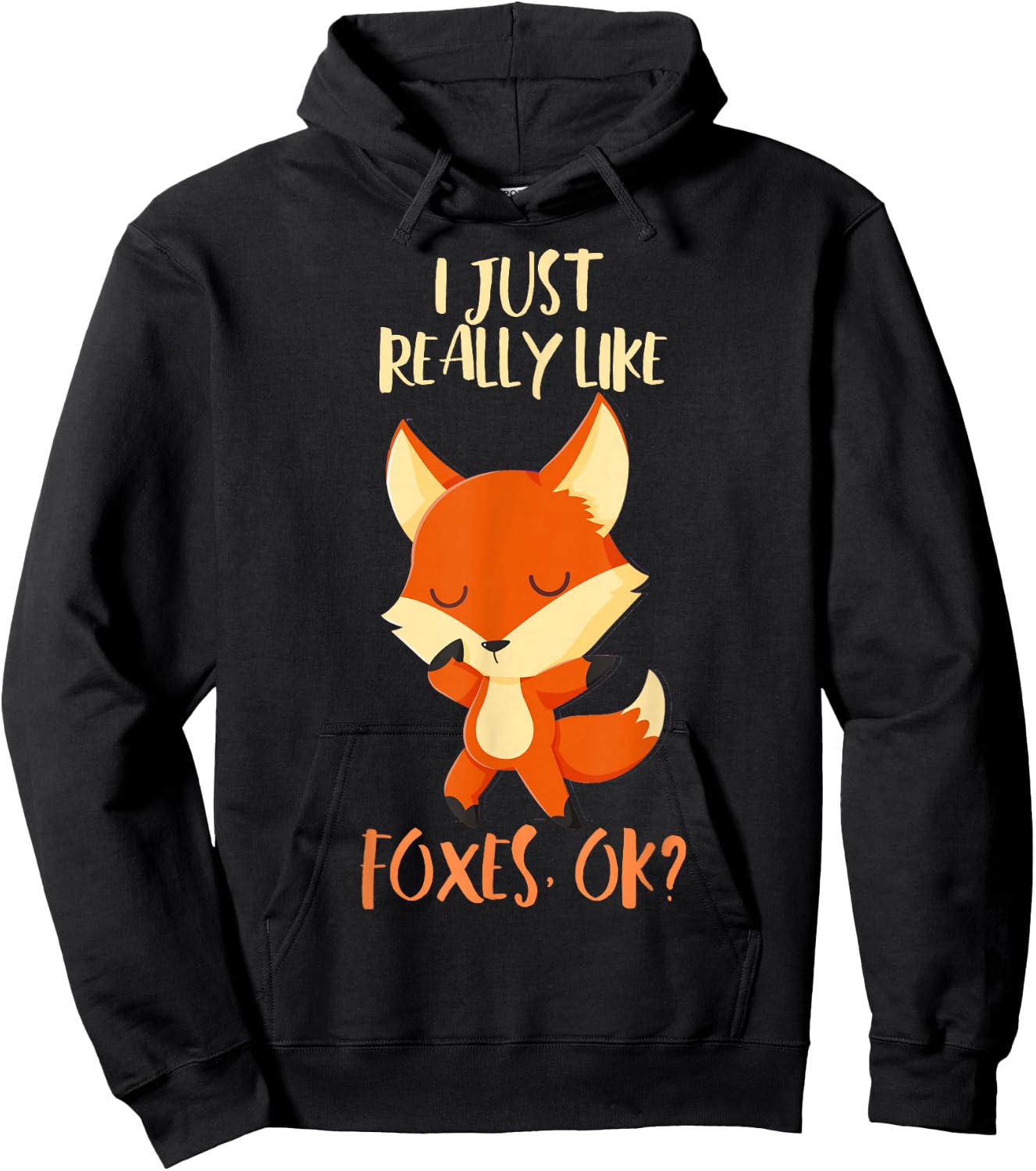 I Just Really Like Foxes Ok Kids Birthday Christmas Gift Hoodie - Hoodie | Black