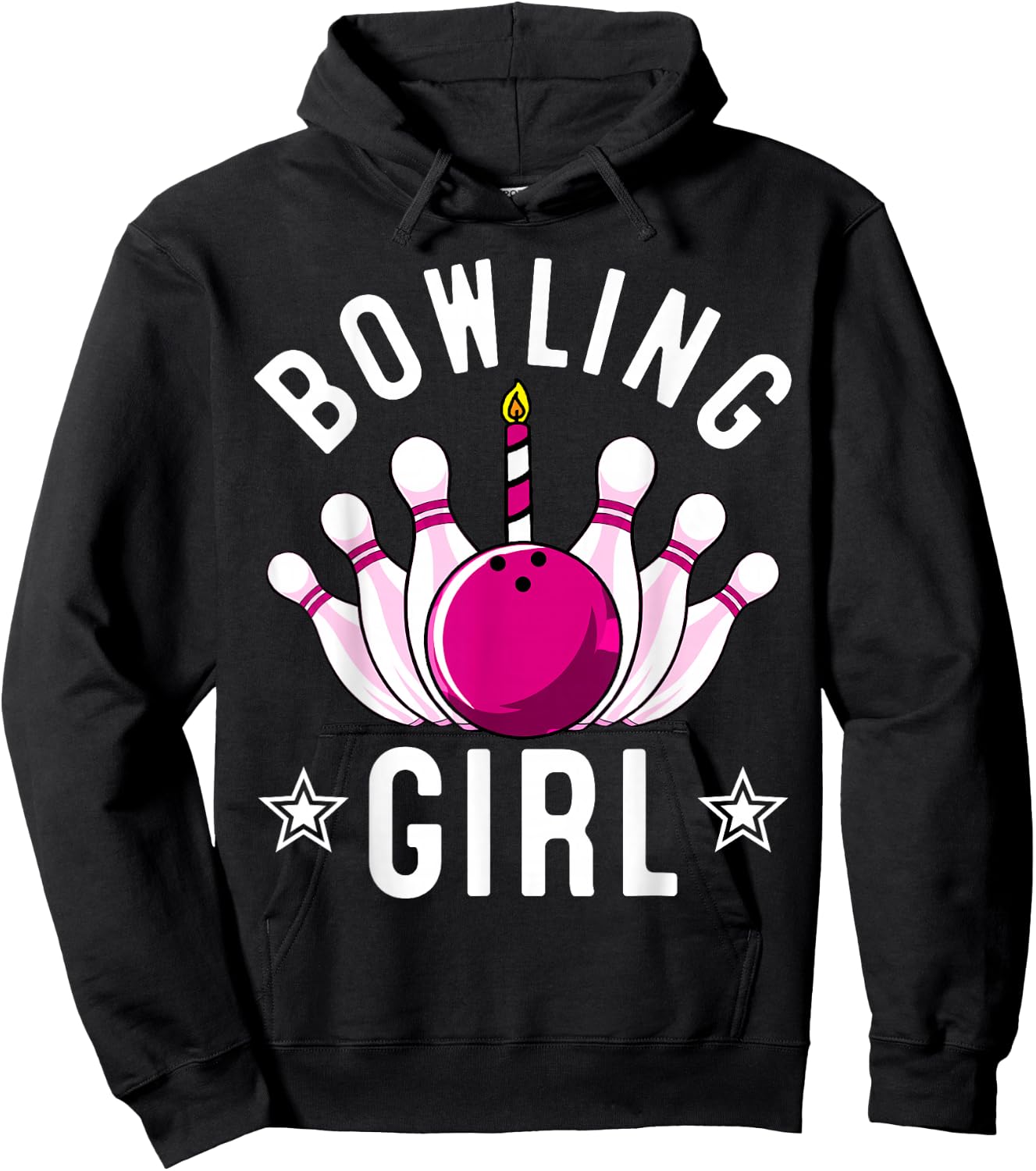 Funny Bowling Gift Kids Cool Bowler Girls Birthday Party Hoodie - Hoodie | Black